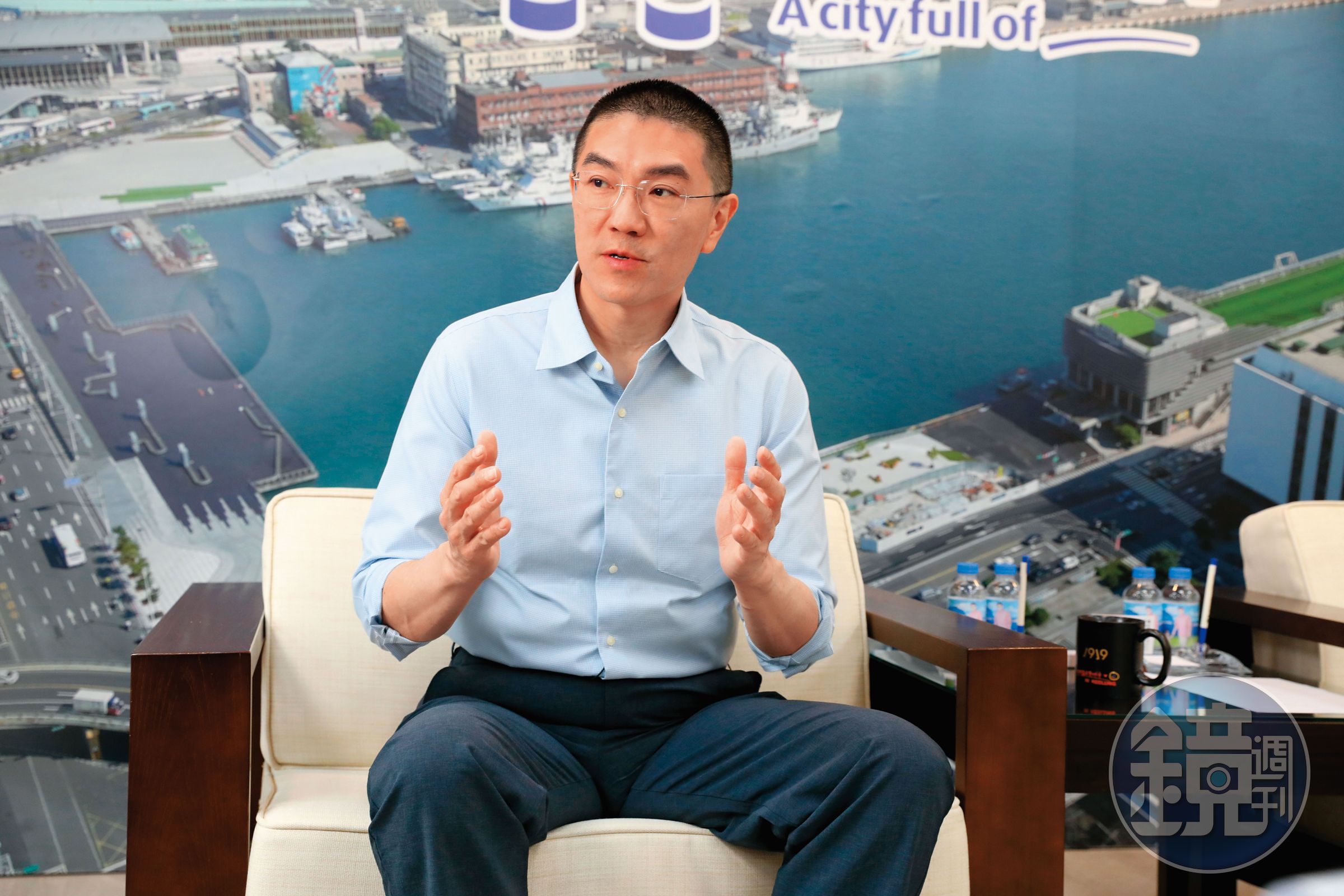 謝國樑專訪時對市政議題信手捻來,對連任基隆市長有相當信心。