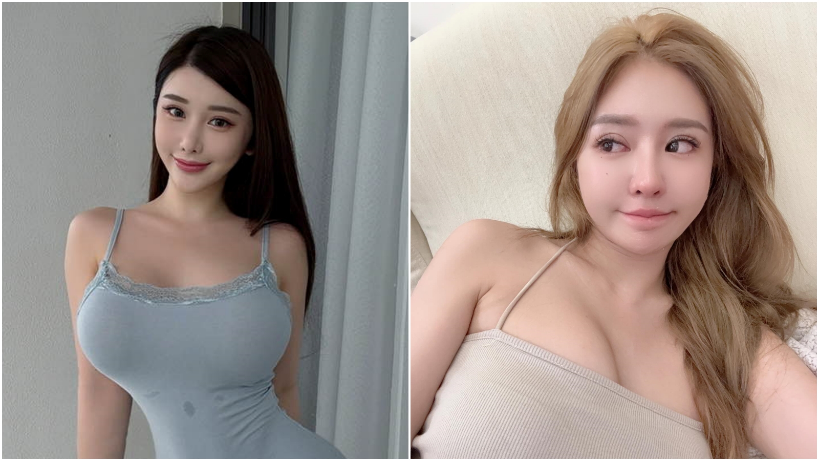 周甄娜（左）、謝侑芯（右）合體「捷運爆乳線」，網友敲碗哪條才遇的到。（翻攝臉書）