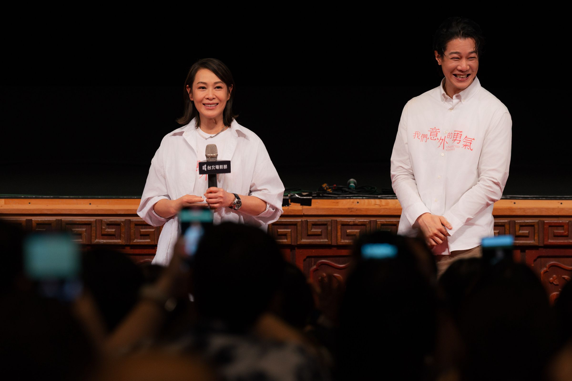 劉若英與薛仕凌出席《我們意外的勇氣》台北電影節首映映後座談，兩人現身分享拍攝點滴。（壹壹喜喜提供）