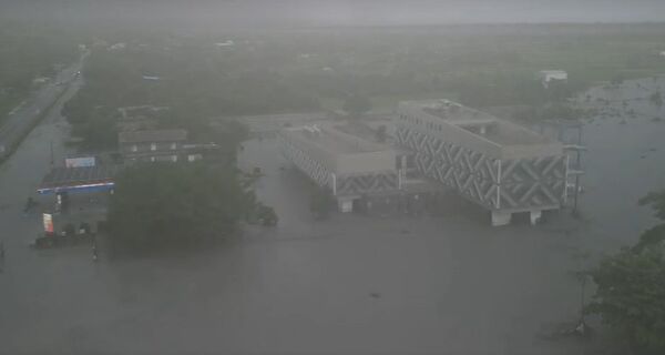 樺加沙颱風挾強風豪雨重創花蓮光復鄉。（中央災害應變中心提供）