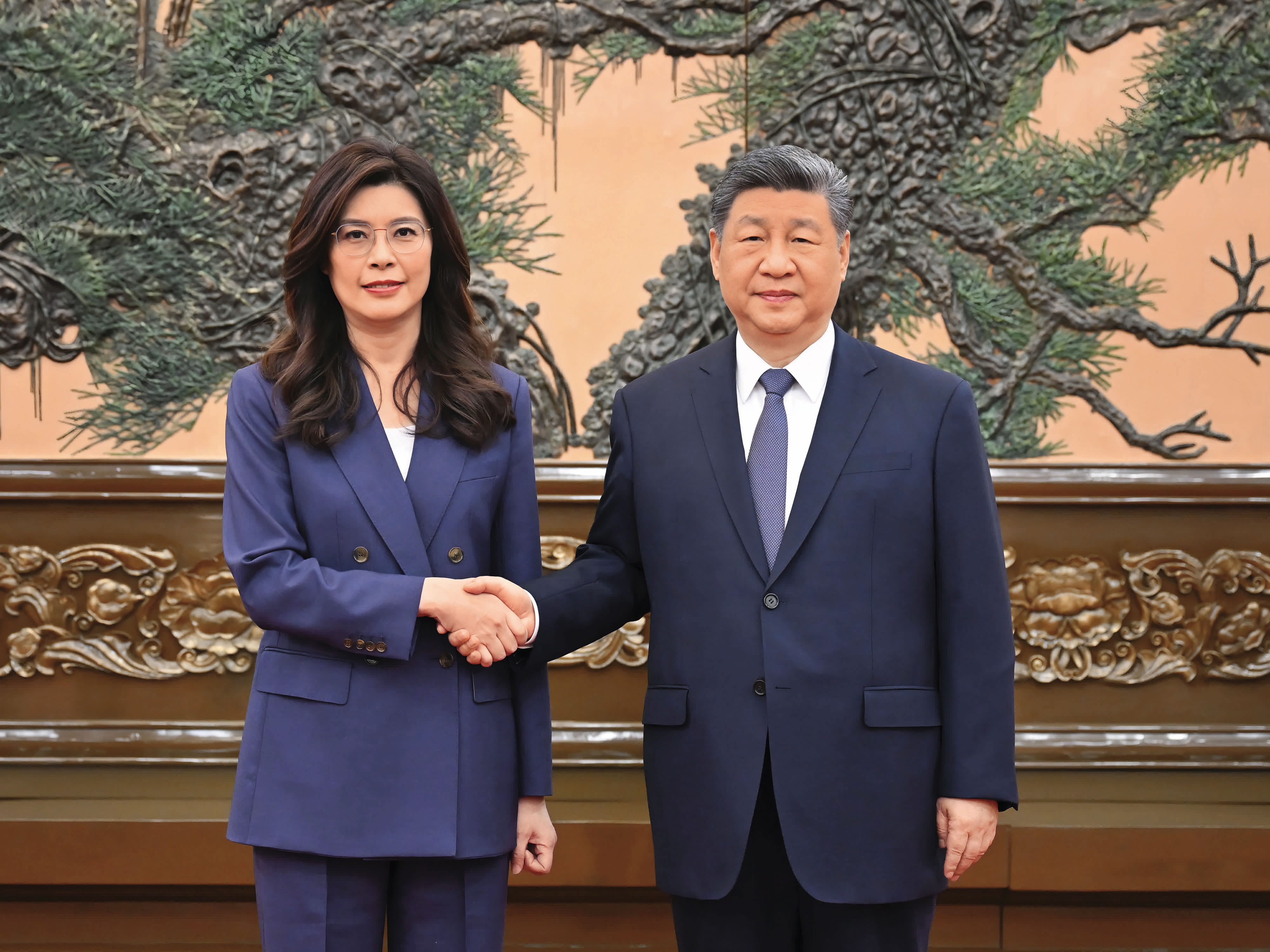 鄭習會是國共睽違十年，兩黨領導人再次會面。（翻攝新華社X）