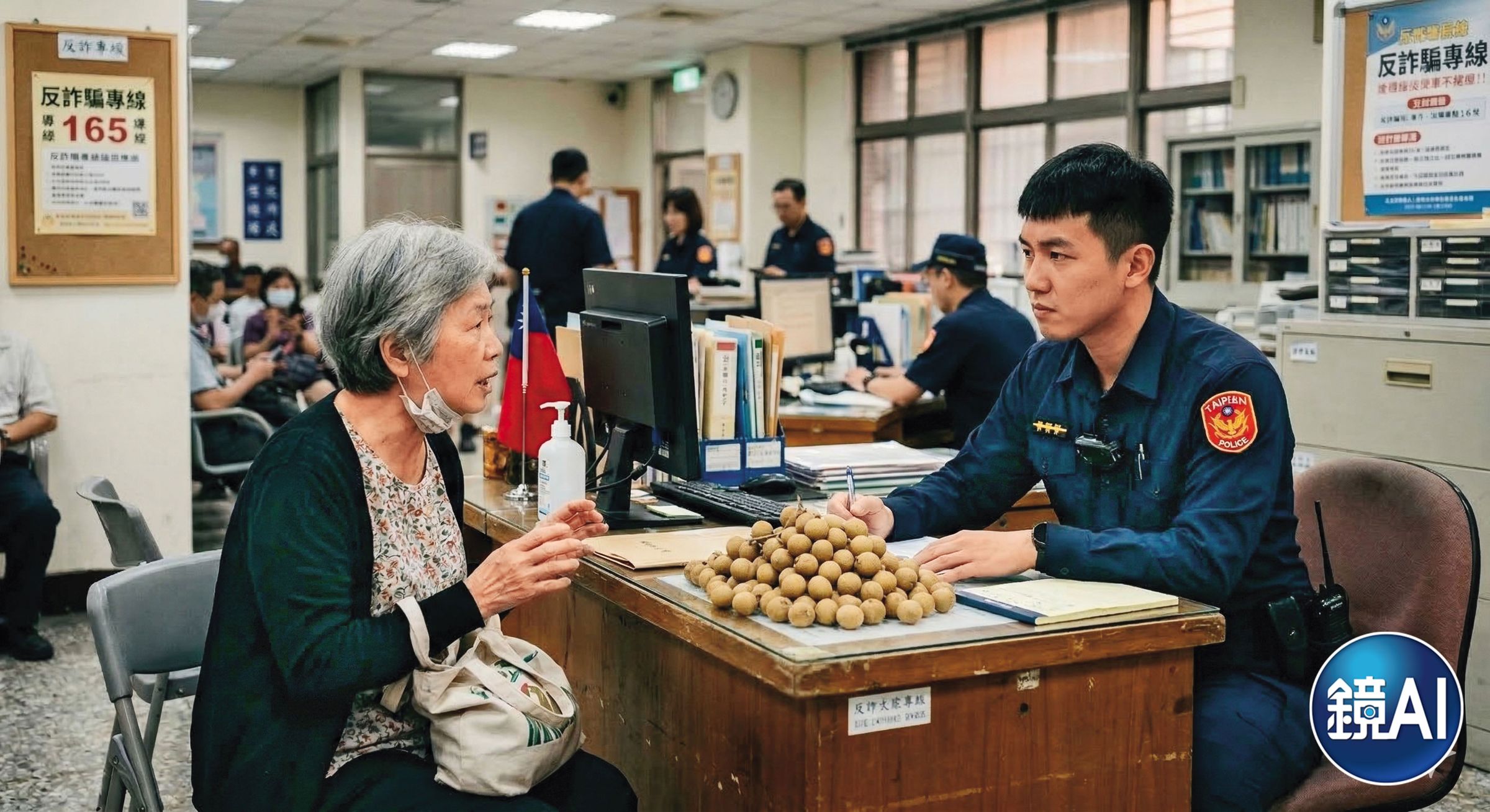陳東榮老家的鄰居因龍眼竊案被偵訊，脫口說出陳會回家探親，警方因此逮到陳。（AI生成示意圖）