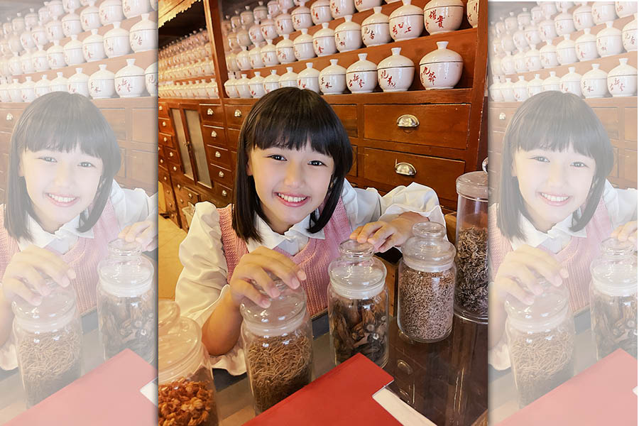 《好運來》童星蕭晴曦小小年紀背中藥經，連金馬影帝都讚嘆。（民事提供）