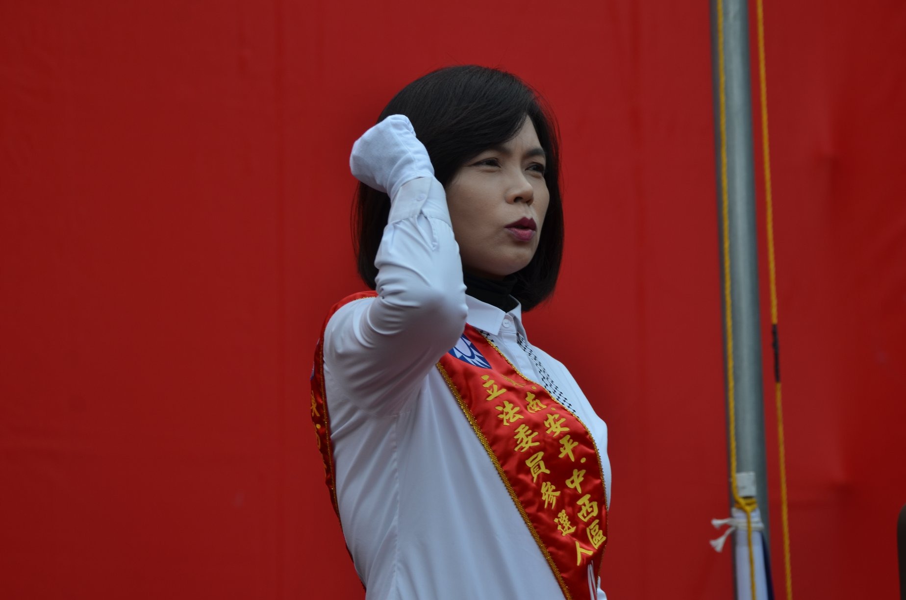 國民黨2019年徵召蔡淑惠出征南市第5選區立委選舉，挑戰民進黨立委林俊憲，最終鎩羽而歸。（翻攝自臉書）