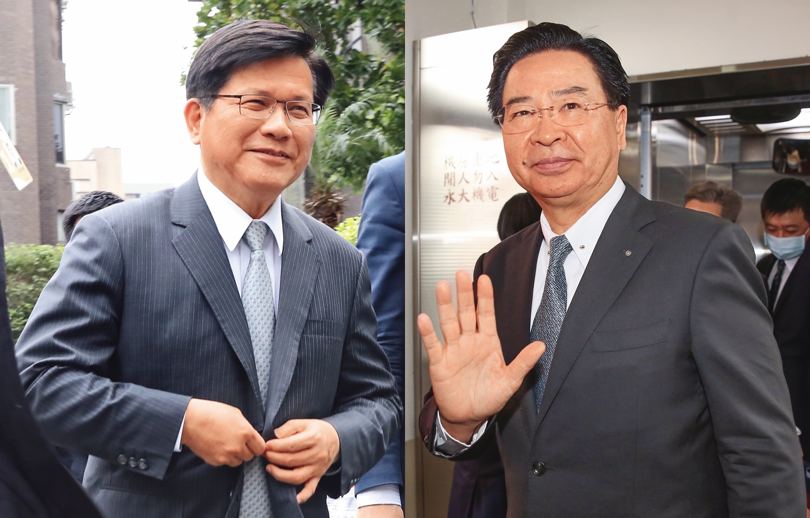 林佳龍（左）接外長，被認為是賴清德想培養自己的外交班底，而吳釗燮（右）長期是綠營對美指標人物。