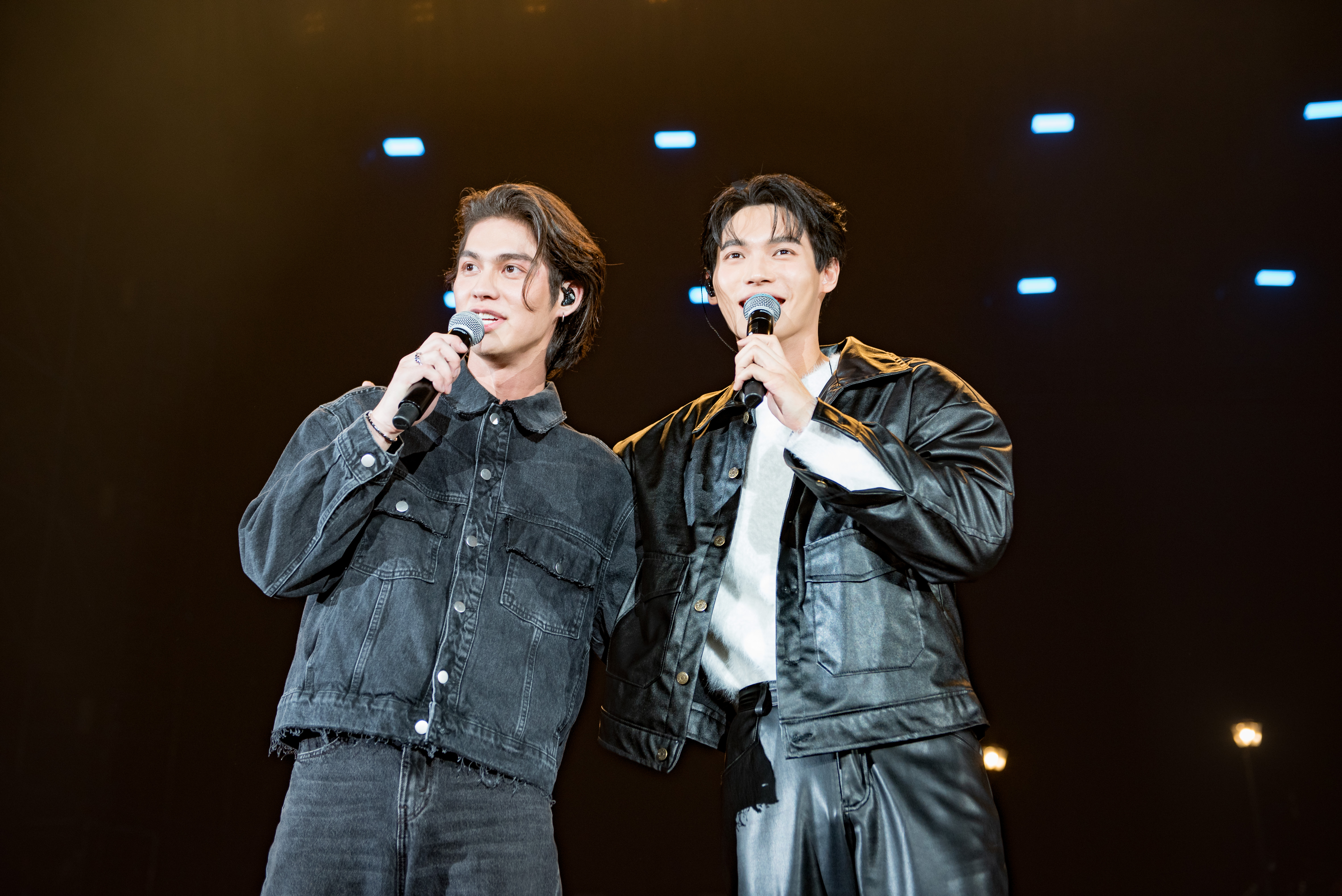 Bright（左）和Win昨訪台舉辦演唱會，兩人暗示未來仍有合體機會。（iMe TW提供）