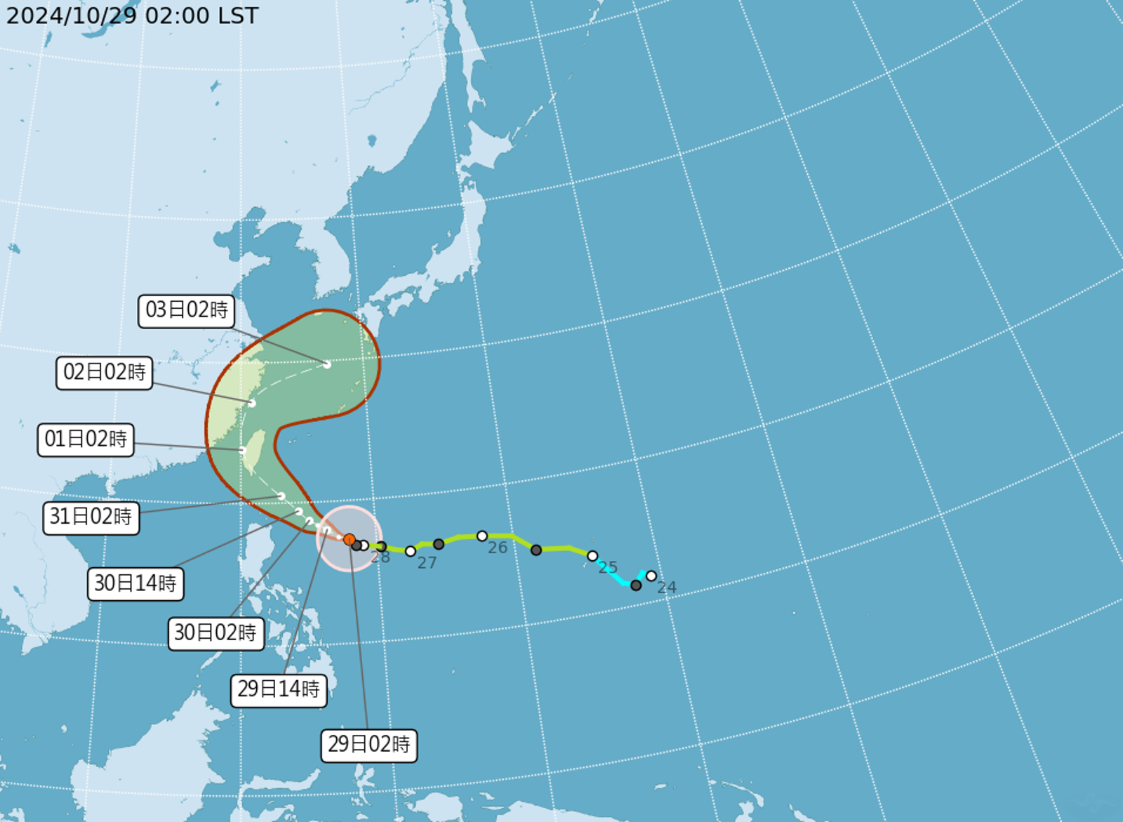 康芮轉中颱！週四週五影響機率高　北北基宜今先防豪大雨