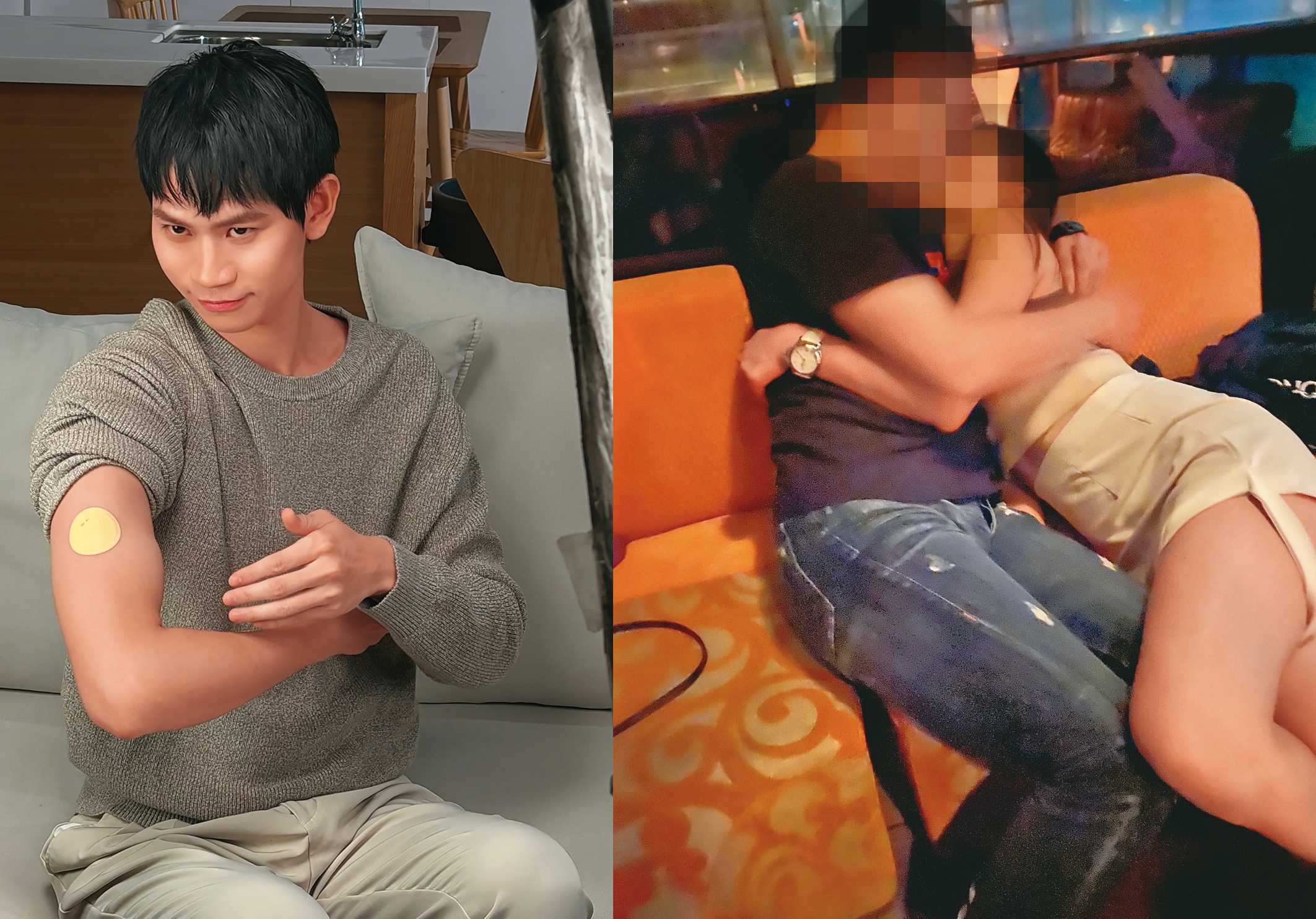 因為和百萬YouTuber「Andy老師」傳出戀情，李郁涵被友人形容終於上位成功，不過李郁涵和媒體高層在夜店擁吻照曝光。（翻攝自Andy老師IG、讀者提供）