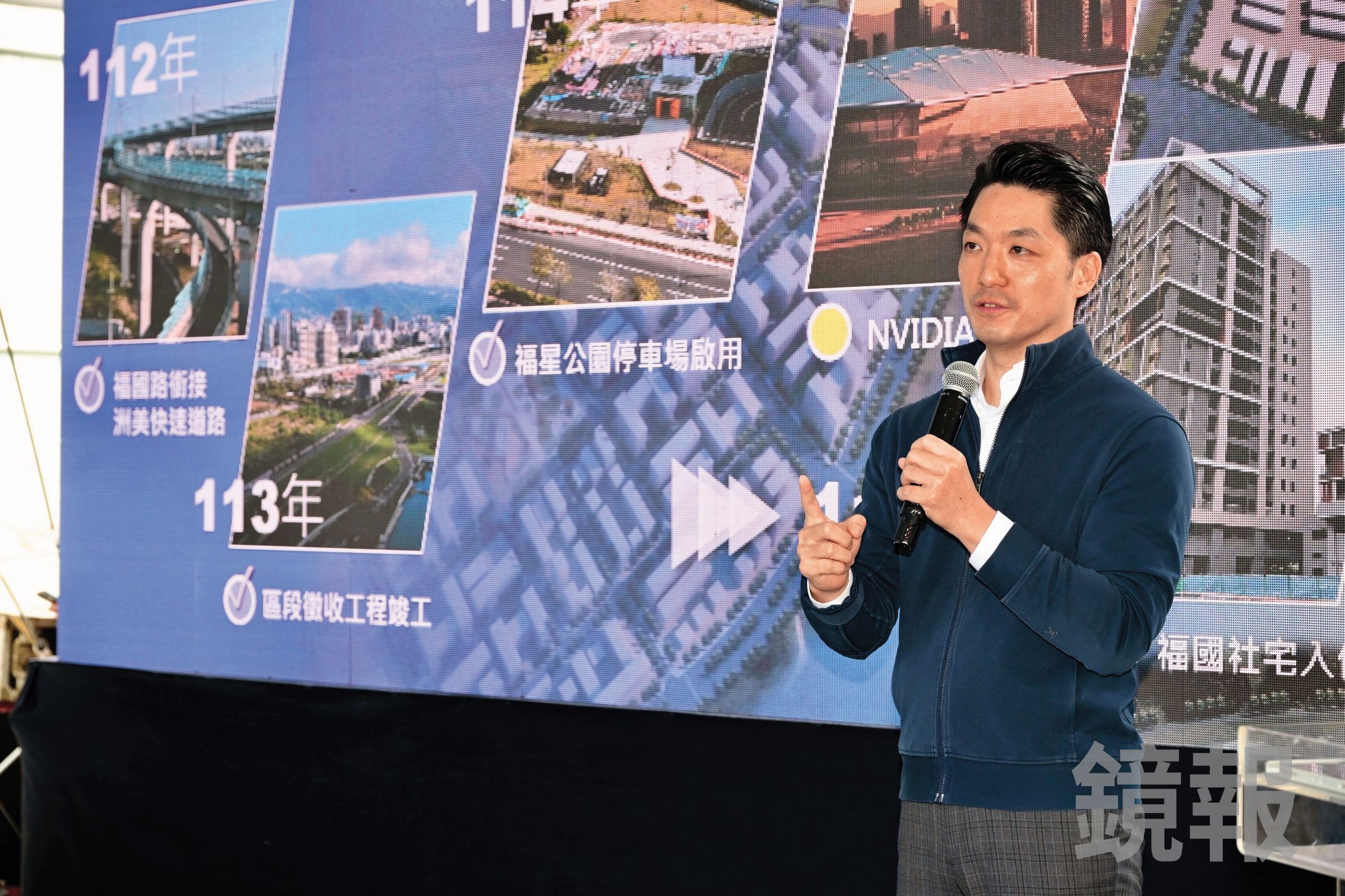 面對綠營追打政治議題，蔣萬安持續推進市政，不以競選活動為優先。（鏡報林煒凱）