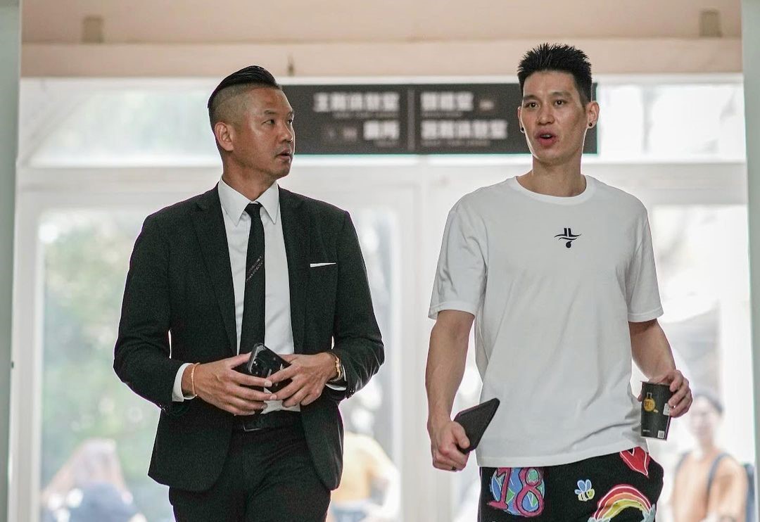 陳建州（左）與林書豪（右）有多年交情。（翻攝林書豪IG）