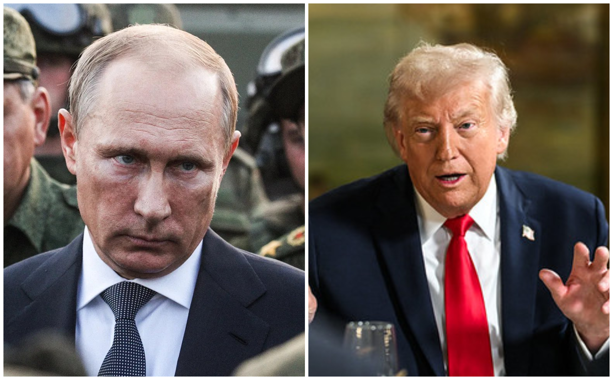 川普（右圖）證實美軍攻擊委內瑞拉，俄羅斯強烈譴責，要求聯合國安理會介入處理。左圖為俄羅斯總統普丁。（翻攝The White House Flickr／X@visegrad24）