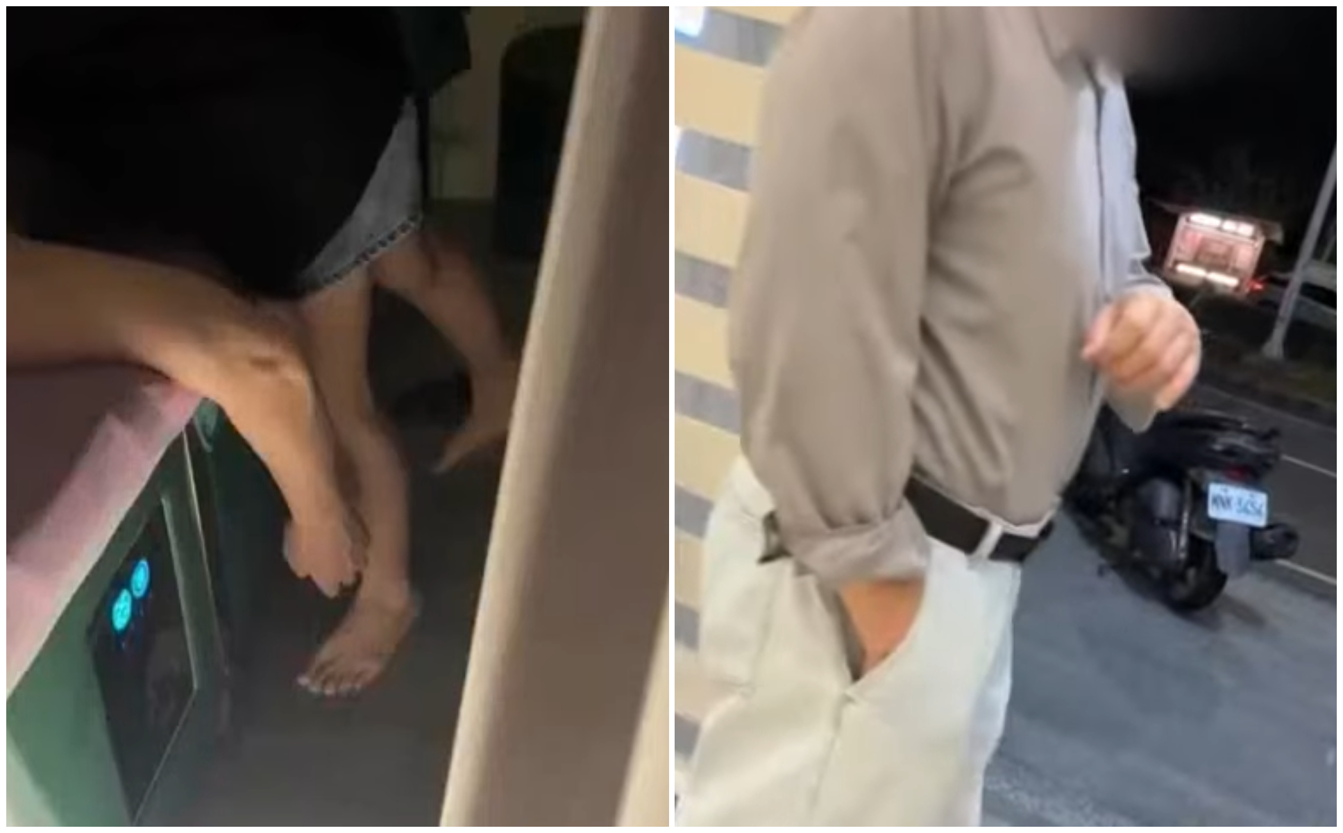 一名男子在越式洗髮店對女按摩師伸鹹豬手，畫面全被錄下。（翻攝Threads畫面）