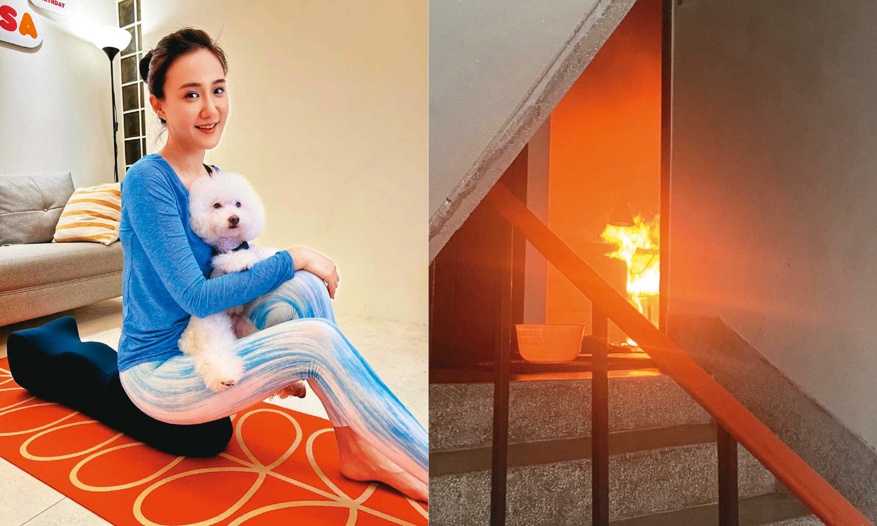 藝人何妤玟親屬位於台北市天母租屋處上（8）月底失火，鑑定報告最快月底出爐。（翻攝何妤玟臉書）