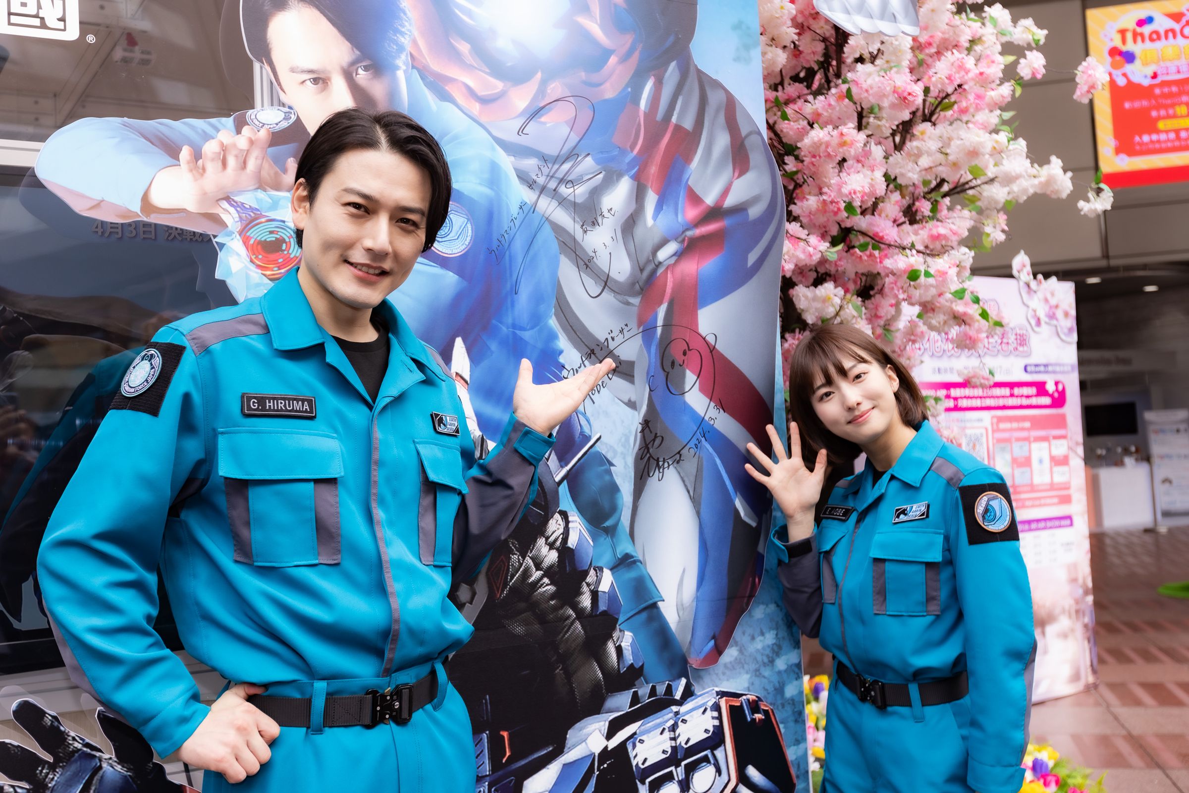 《超人力霸王布雷薩 THE MOVIE：大怪獸東京決戰》男女主角蕨野友也、搗宮姫奈來台灣感受到滿滿熱情。（野獸國提供）
