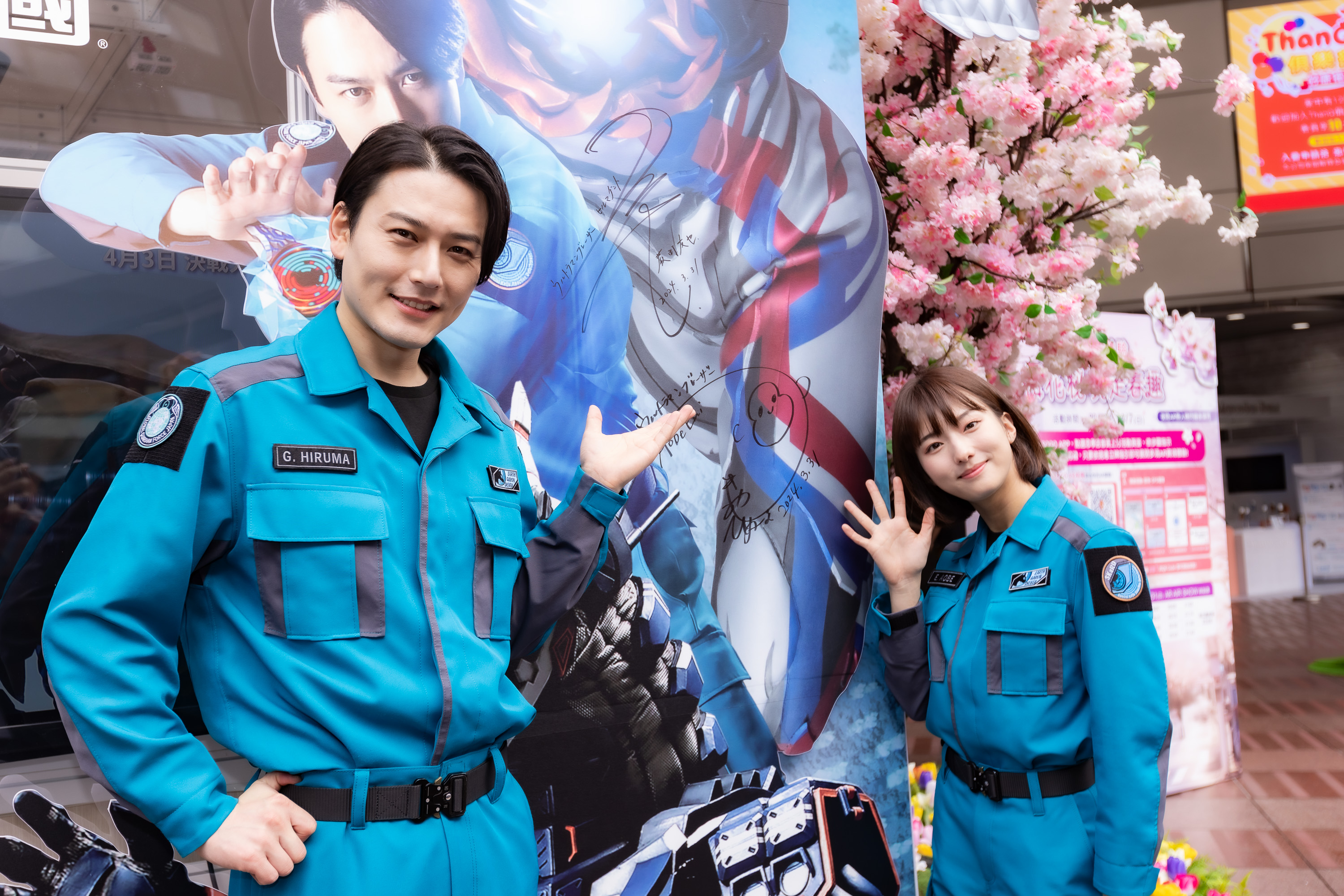 《超人力霸王布雷薩 THE MOVIE：大怪獸東京決戰》男女主角蕨野友也、搗宮姫奈來台灣感受到滿滿熱情。（野獸國提供）