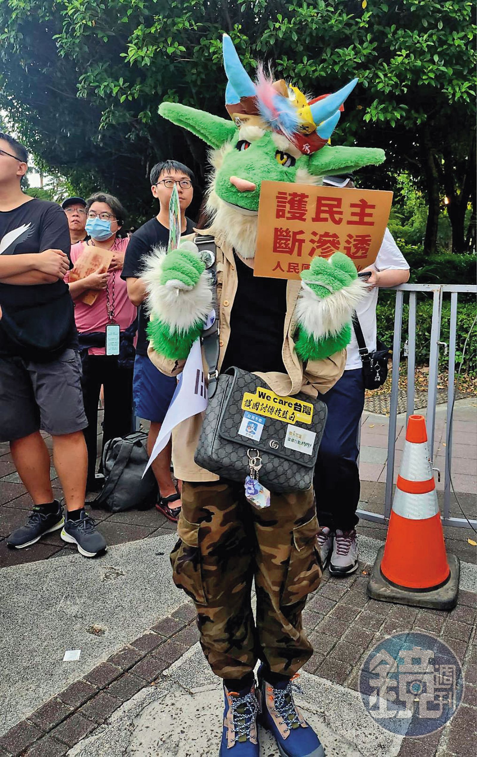大罷免潮續延燒，民眾日前在凱道表達「護民主、斷滲透」立場。（王錦華攝）