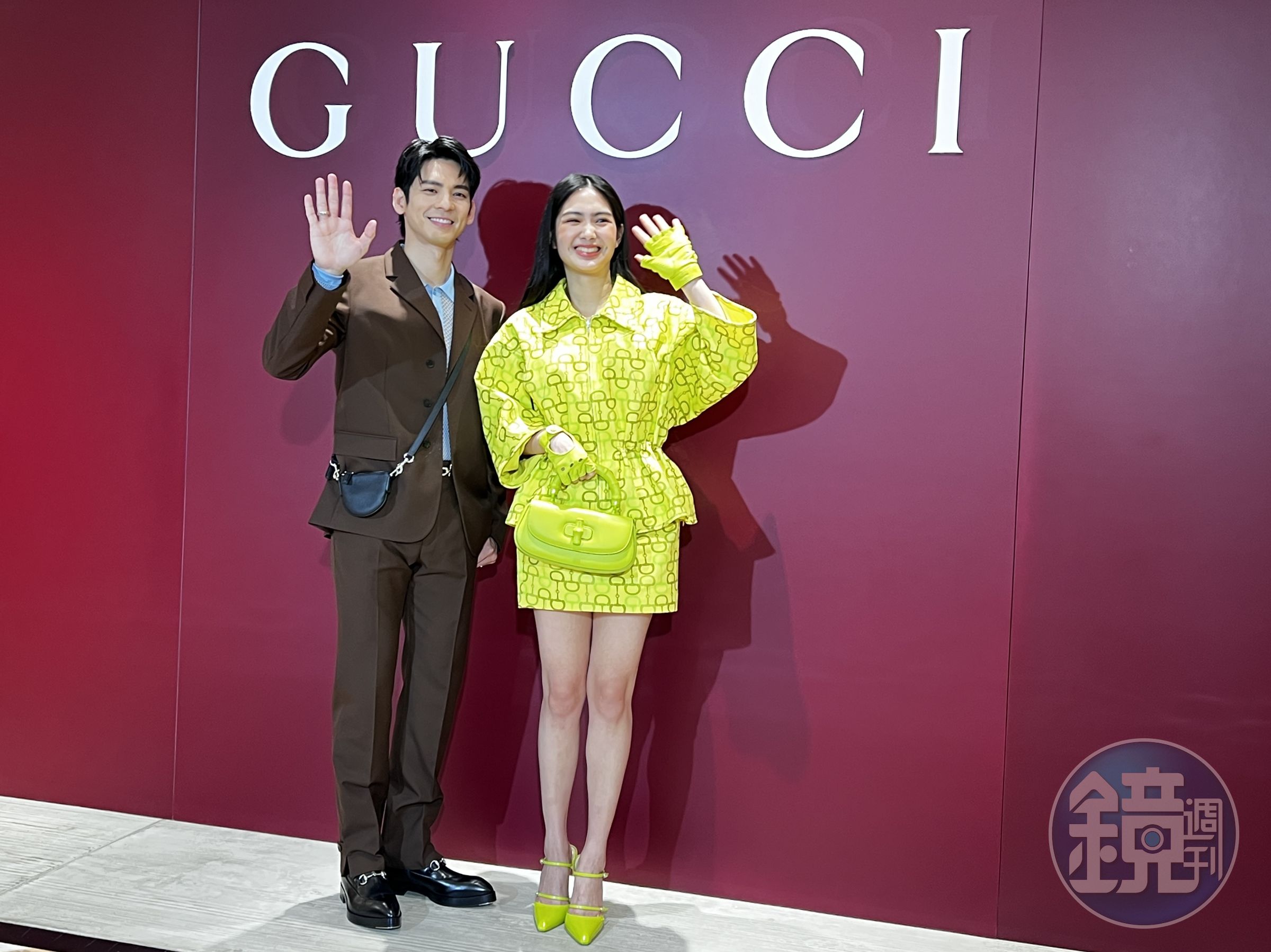 林柏宏與雷嘉汭受邀出席GUCCI 2025春夏系列新品預覽會。（陳慧明攝）