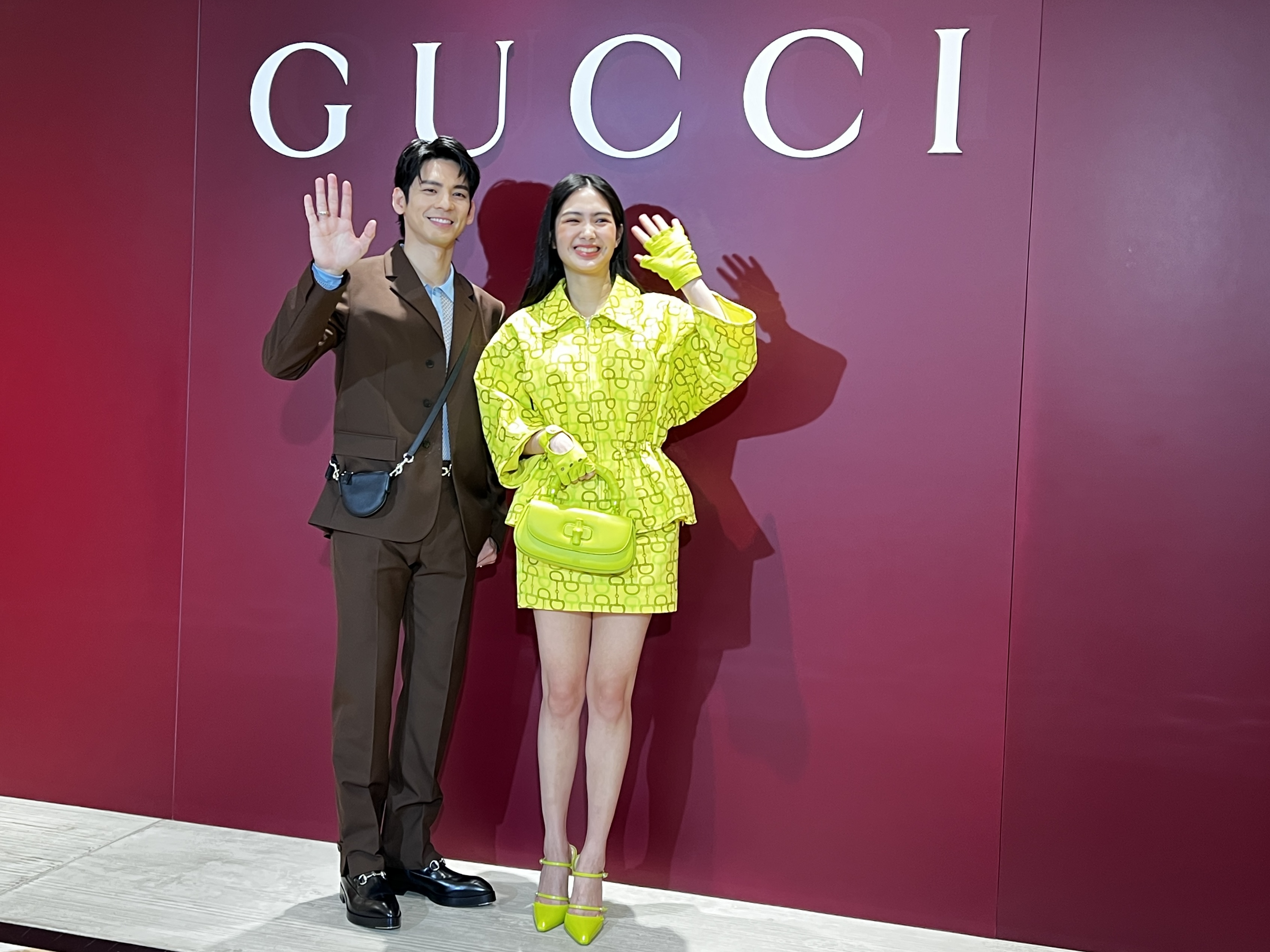 林柏宏與雷嘉汭受邀出席GUCCI 2025春夏系列新品預覽會。（陳慧明攝）