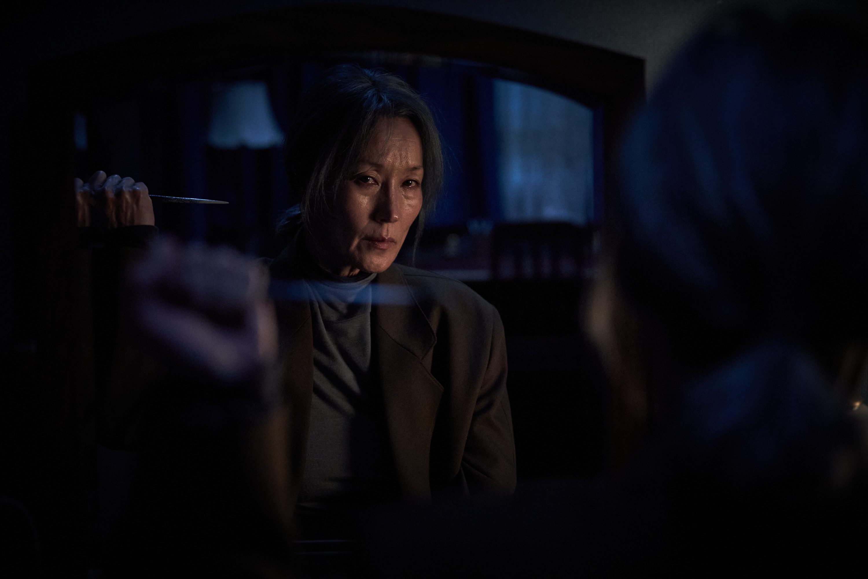 李慧英在《聖母殺手》演出傳奇殺手，接受高強度體能訓練展現強大氣場。（鴻聯國際提供）