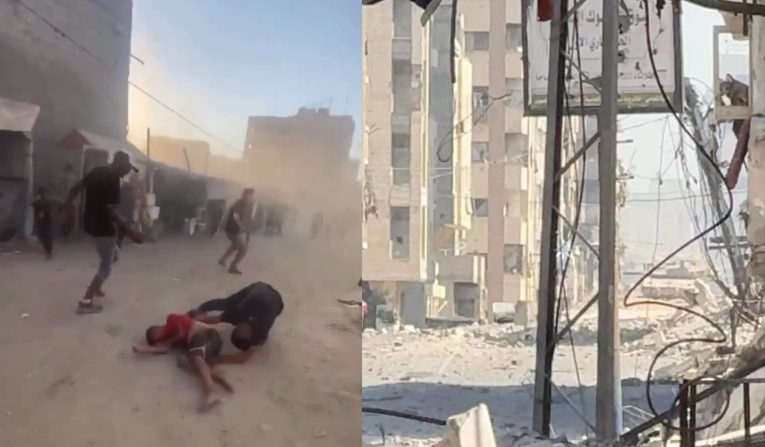 以哈戰爭爆發自今近2年戰火仍未停歇，導致糧食與醫療資源極度匱乏。示意圖。（翻攝自X）