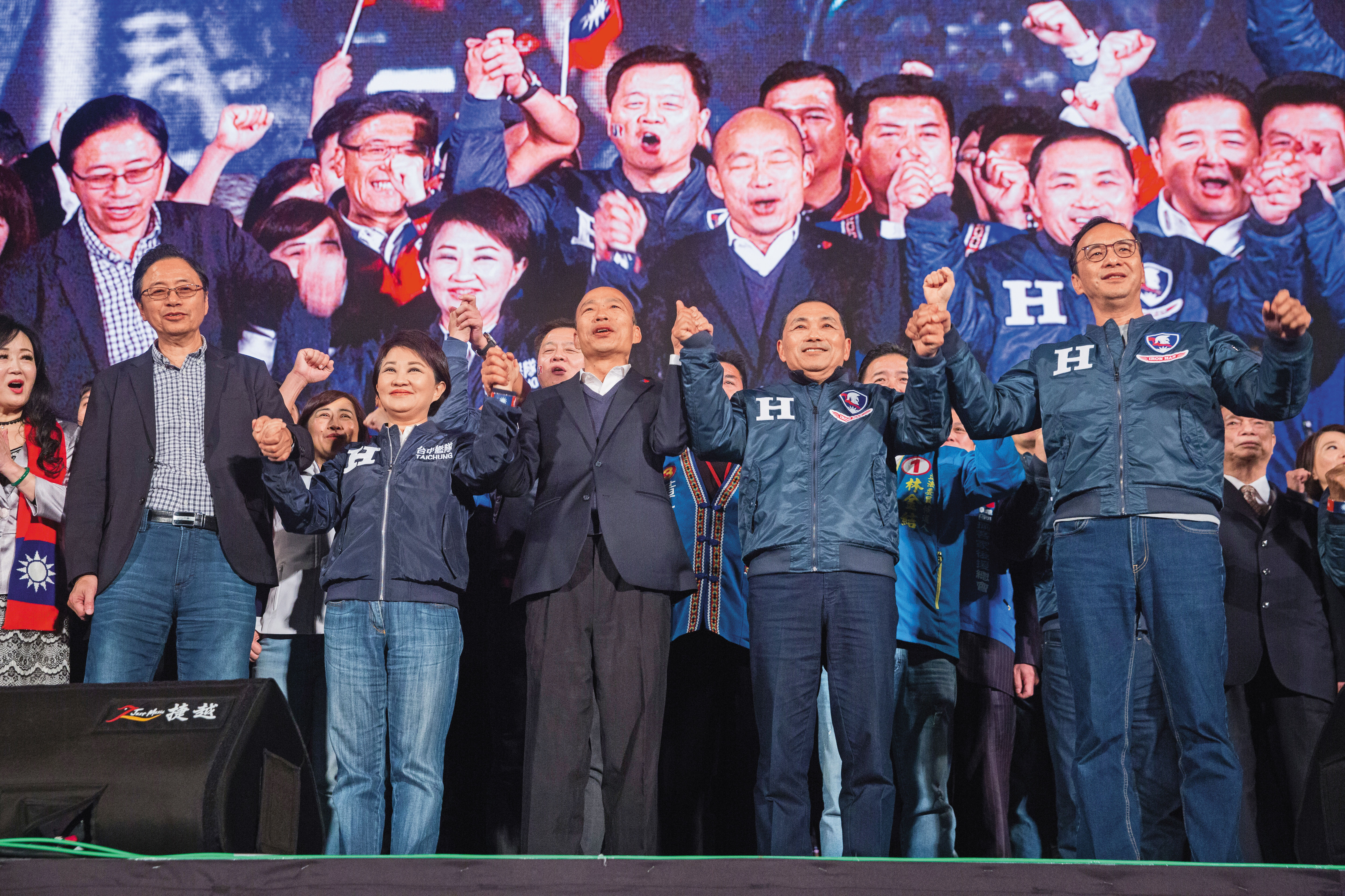 國民黨搶下725選情之夜凱道路權，有望復刻2020總統大選黨內要角團結催票場面。