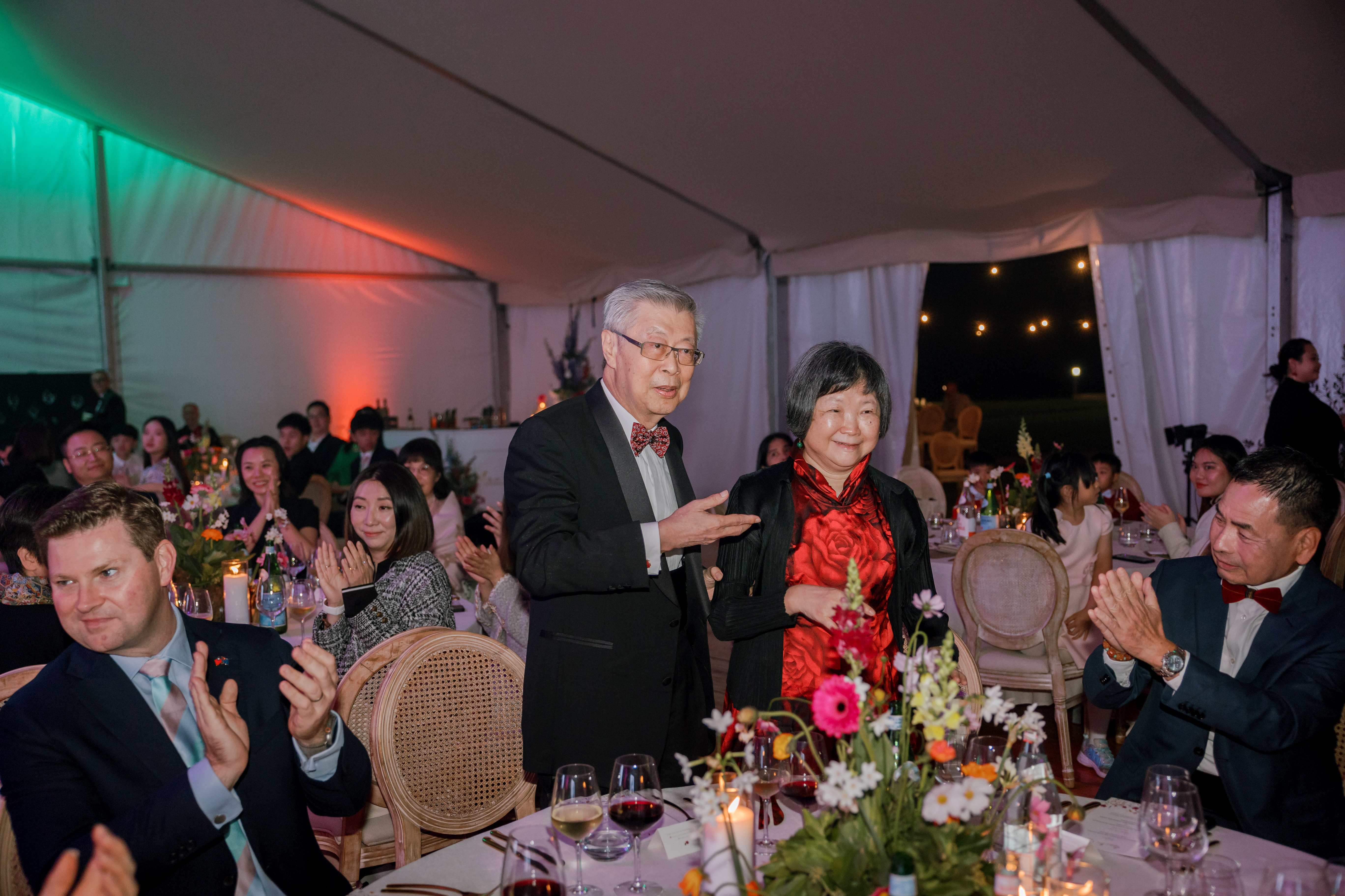 與吳進昌夫婦是好友的前行政院長陳冲與太太也不遠千里來祝賀。（Nature's Care提供）