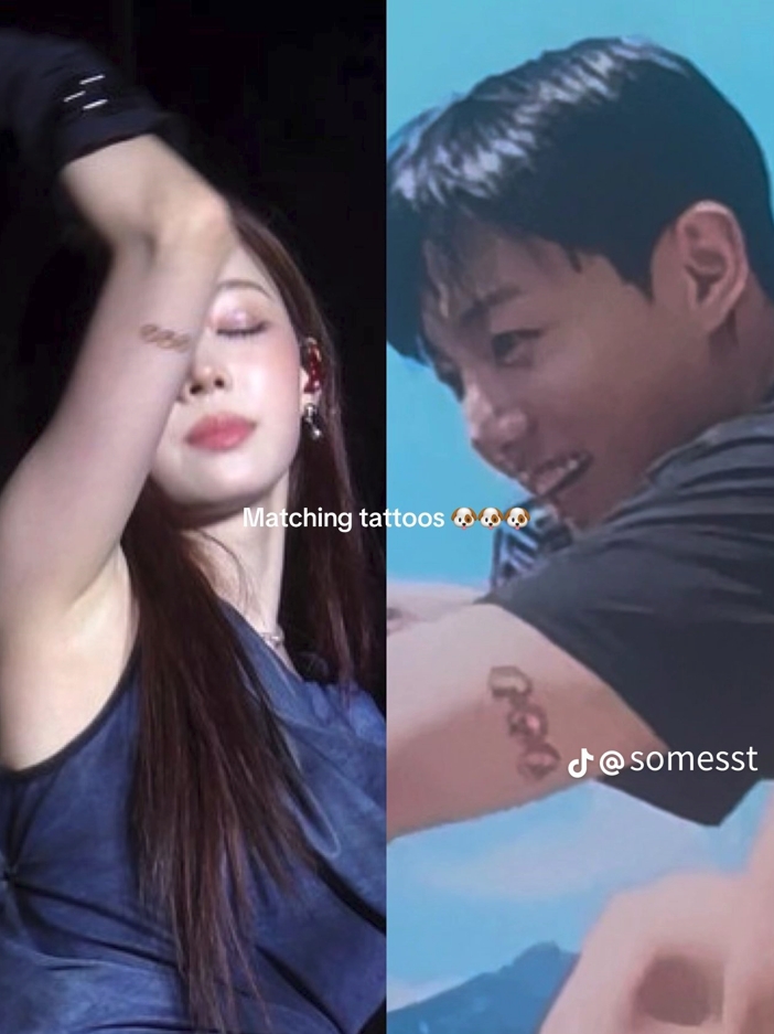 Jungkook與WINTER身上有同款小狗刺青。（網路圖片）