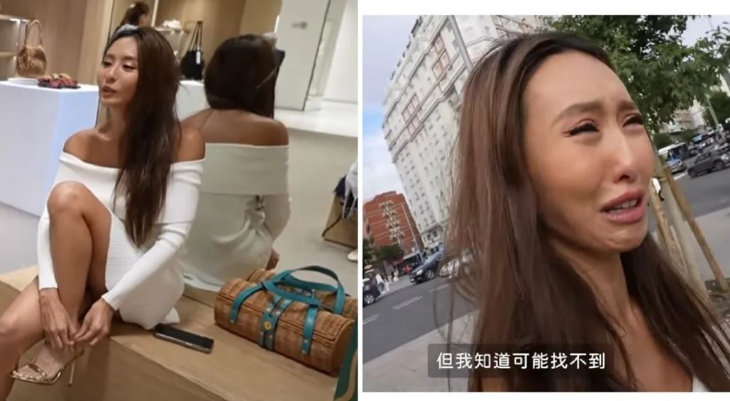 薔薔在歐洲包包被偷，掉了10幾萬的鑽戒。（翻攝自薔薔YT）