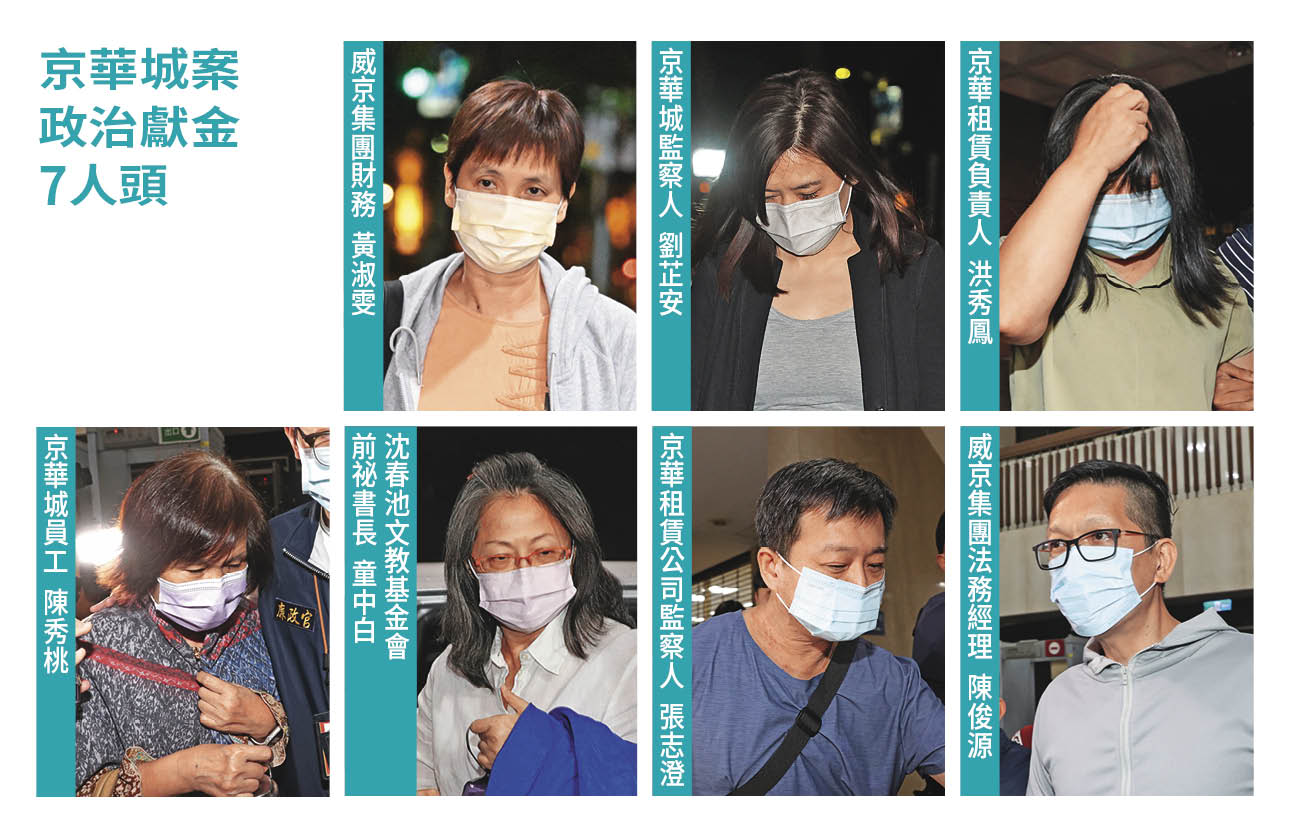 檢廉追查民眾黨2020年上百筆政治獻金，發現有幾位捐助者是京華城員工。