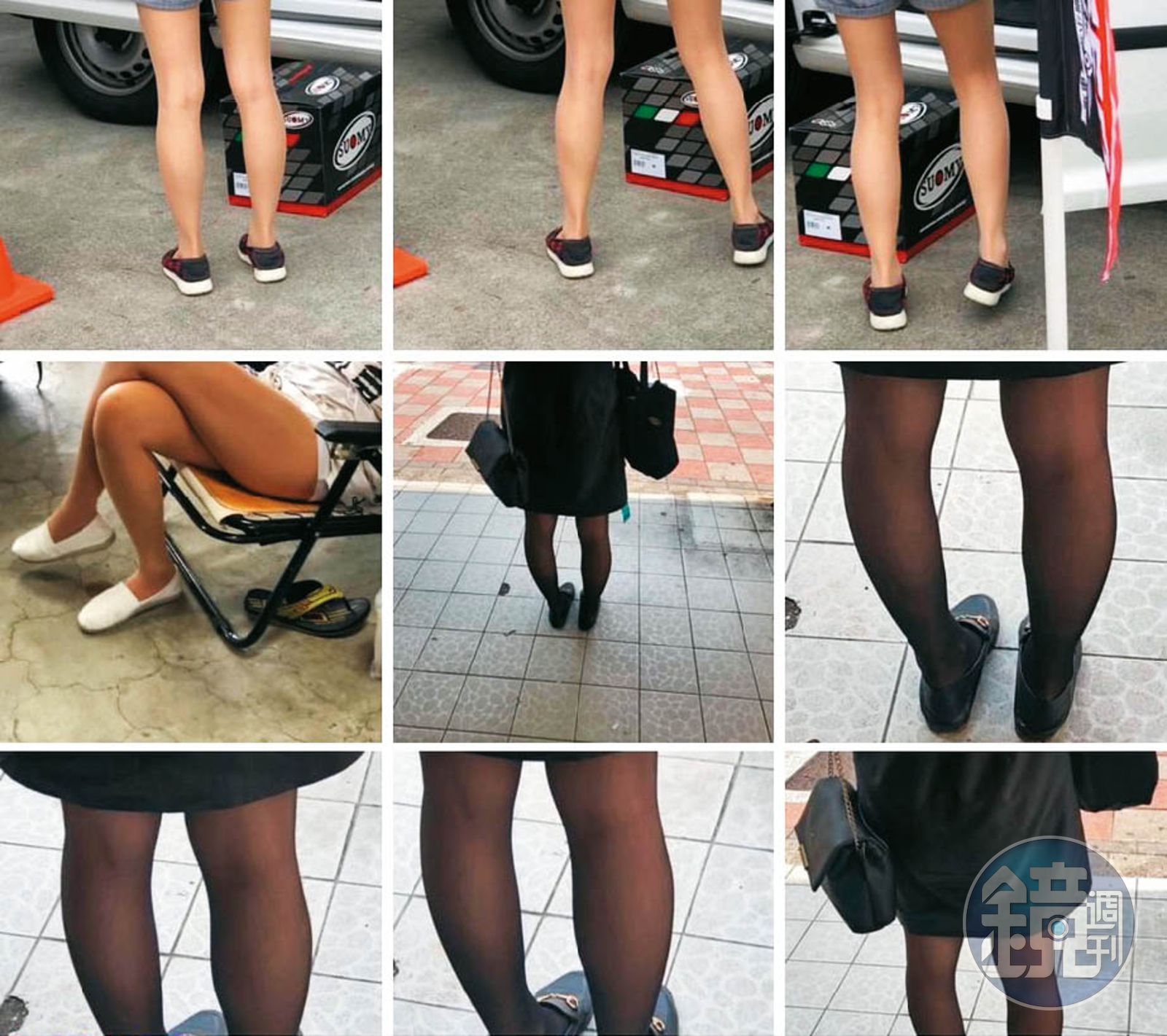 ▼蘇男常在街頭偷拍路人女性的腿部，並透過臉書分享。（圖／讀者提供／鏡週刊）