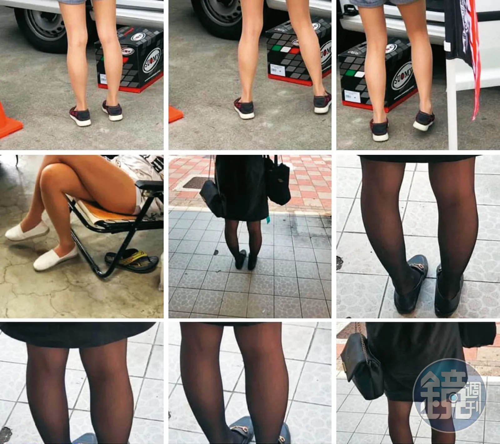 蘇男常在街頭偷拍路人女性的腿部，並透過臉書分享。（讀者提供）