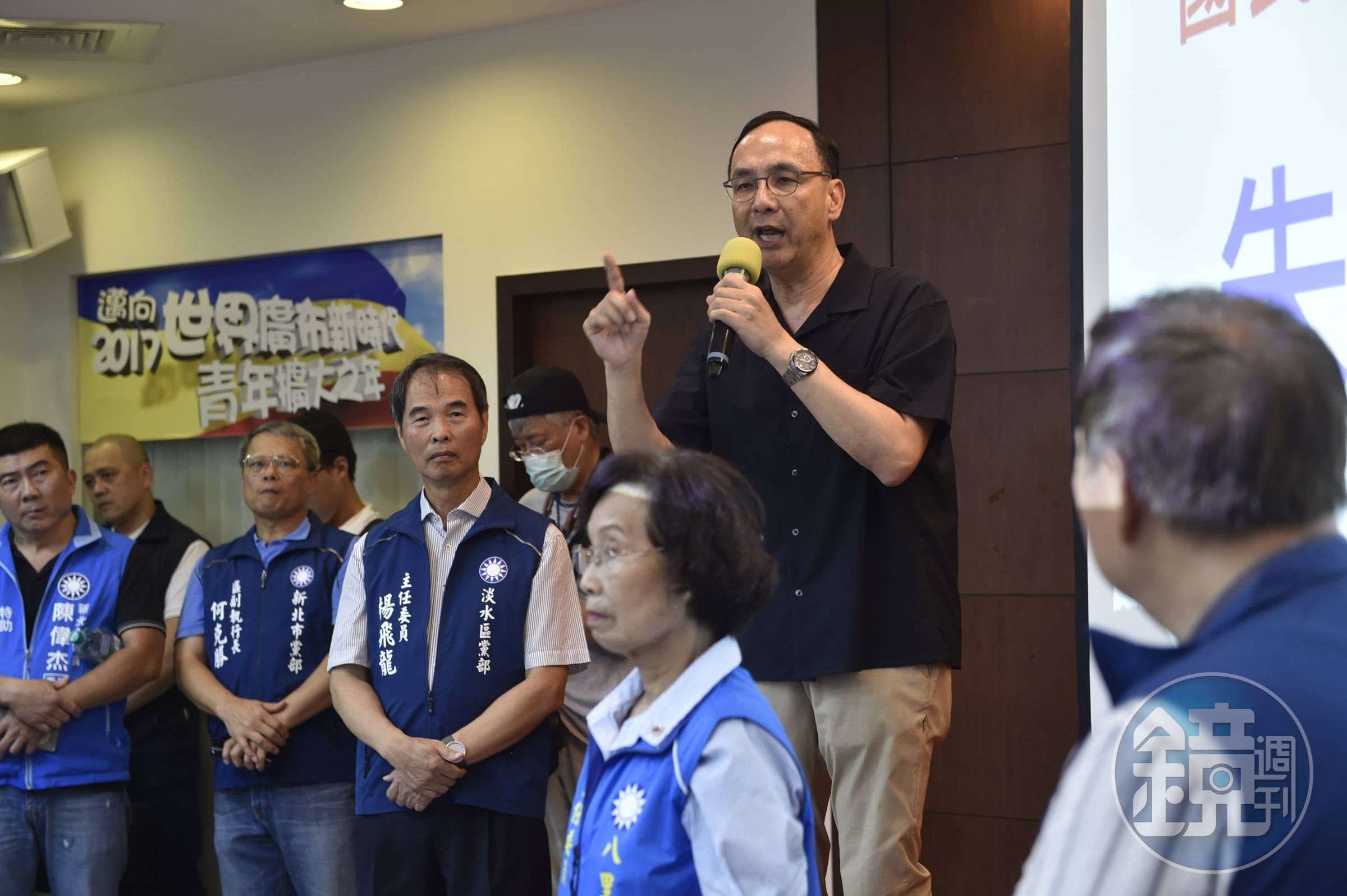 被問及有關頻跑說明會，是否是為未來黨主席選舉做準備，朱立倫做出回應。（本刊資料照）