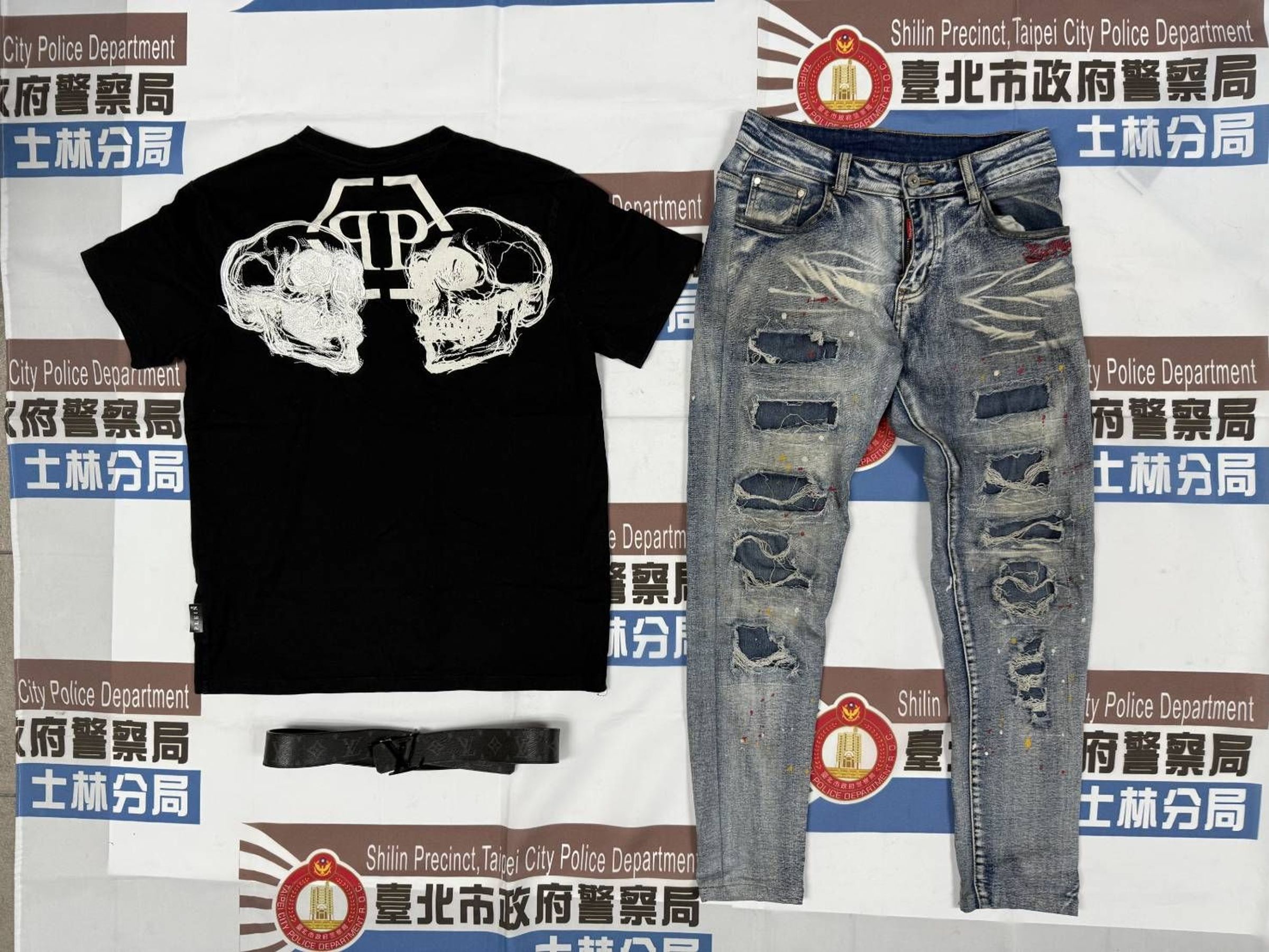警方事後查扣黃男犯案時穿著的衣服,將他依法送辦。(翻攝畫面)
