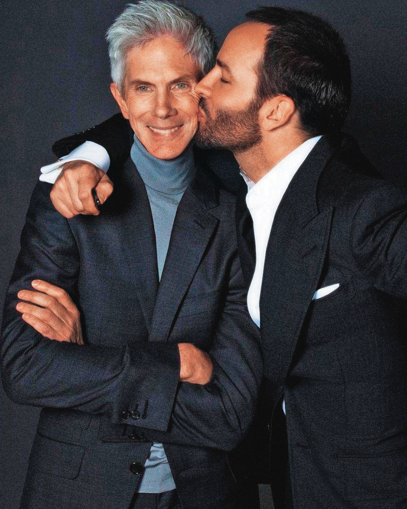 Tom Ford(右)對相差13歲的Richard Buckley二見鍾情,成為時尚圈佳話。(翻攝自Tom Ford IG)