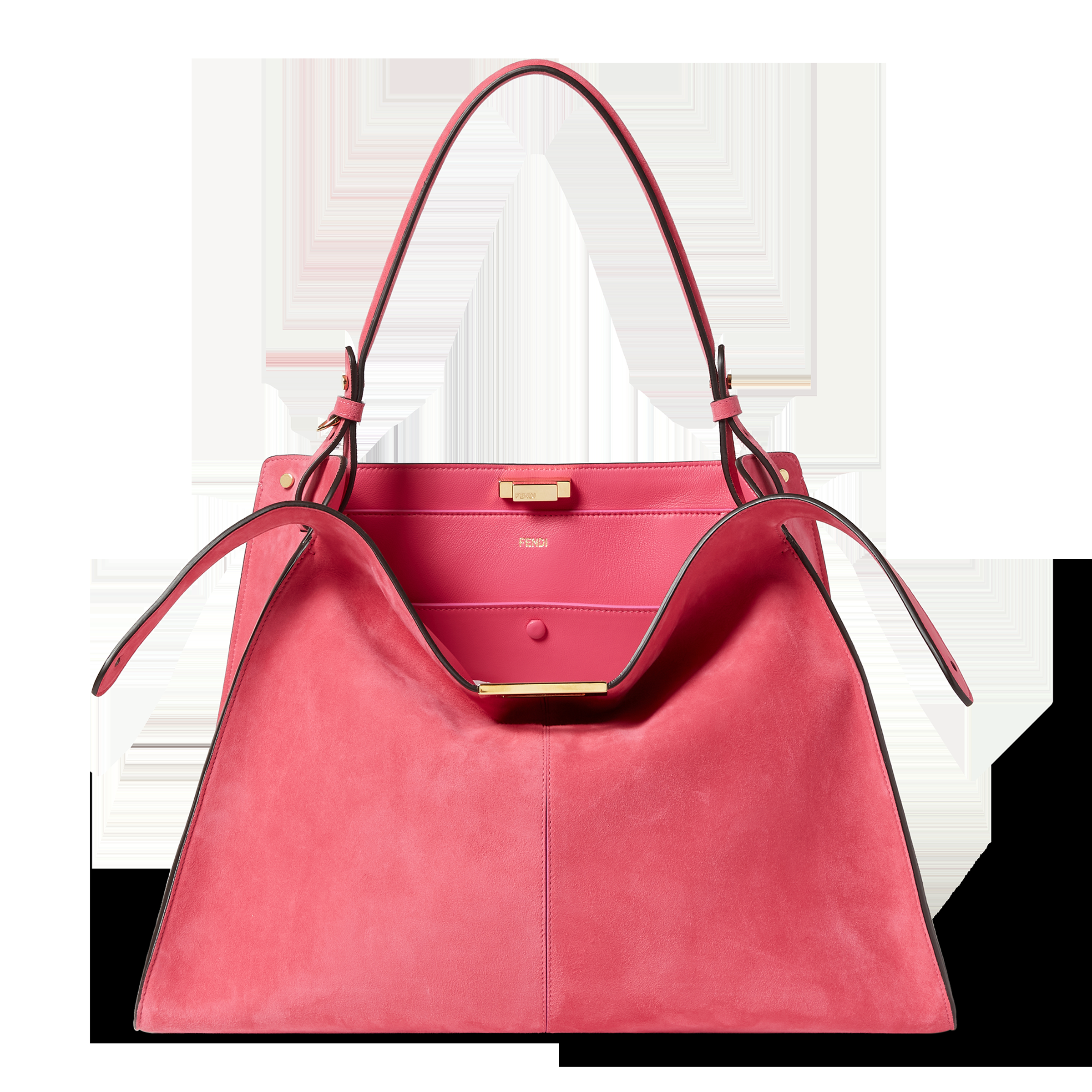 FENDI Way大型款式。天竺葵粉NT$140,000。（FENDI提供）