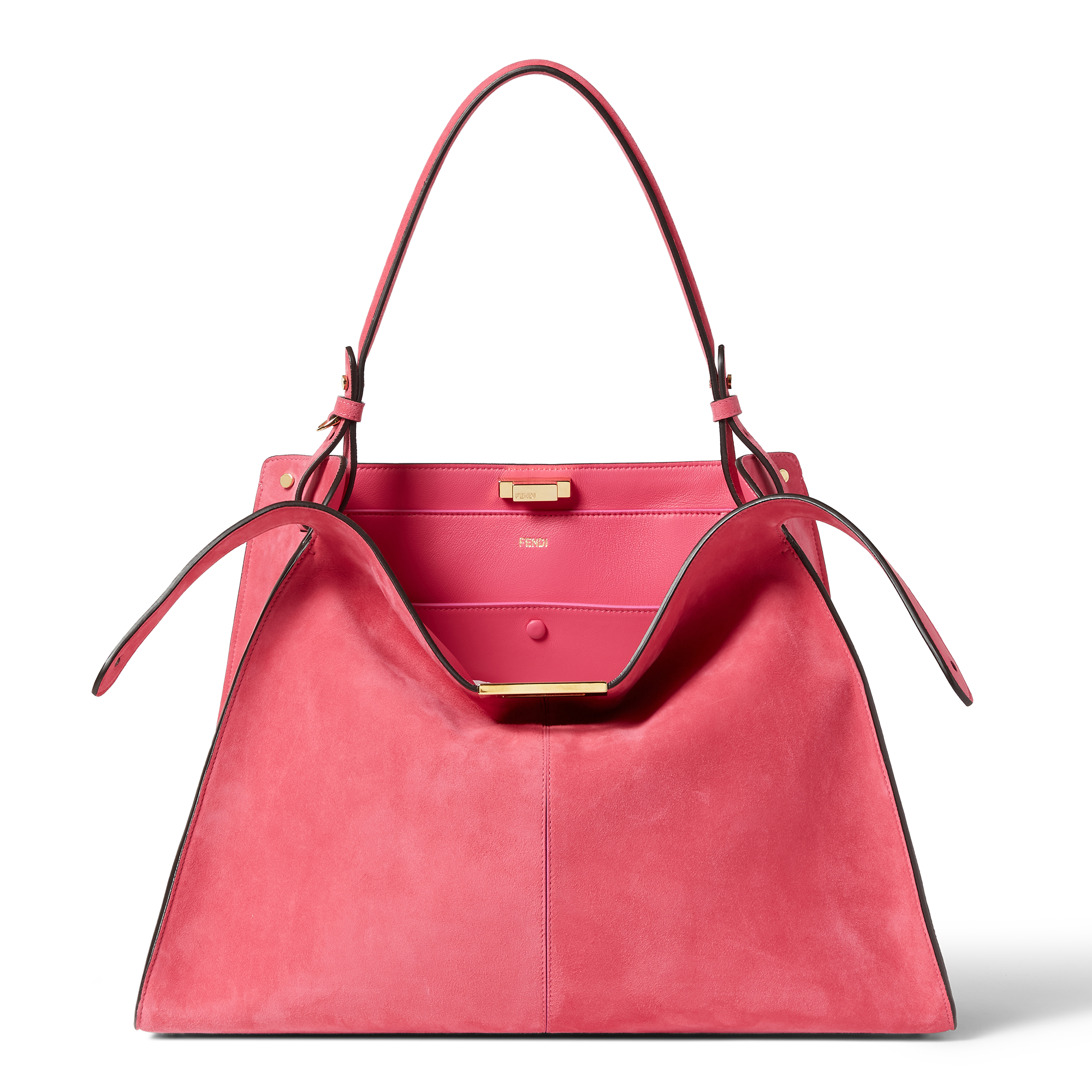 FENDI Way大型款式。天竺葵粉NT$140,000。(FENDI提供)