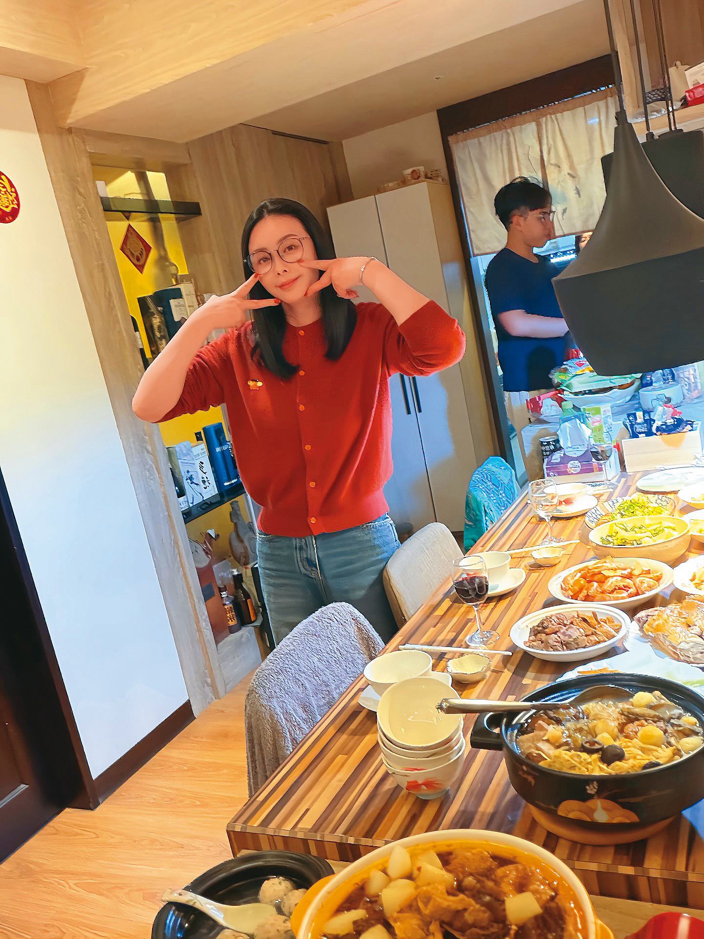 蕭淑慎挺過罹癌難關，過年時po出的照片氣色頗好。（翻攝自蕭淑慎臉書）