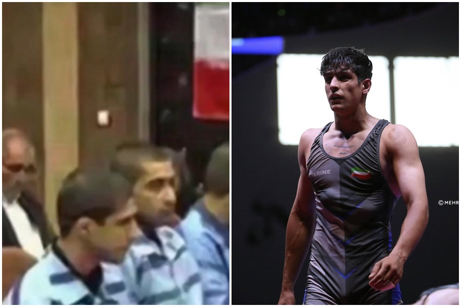 年僅19歲的全國摔跤冠軍薩利赫穆罕默迪，在伊朗當地時間19日遭公開處決。（翻攝X@eduardomenoni）