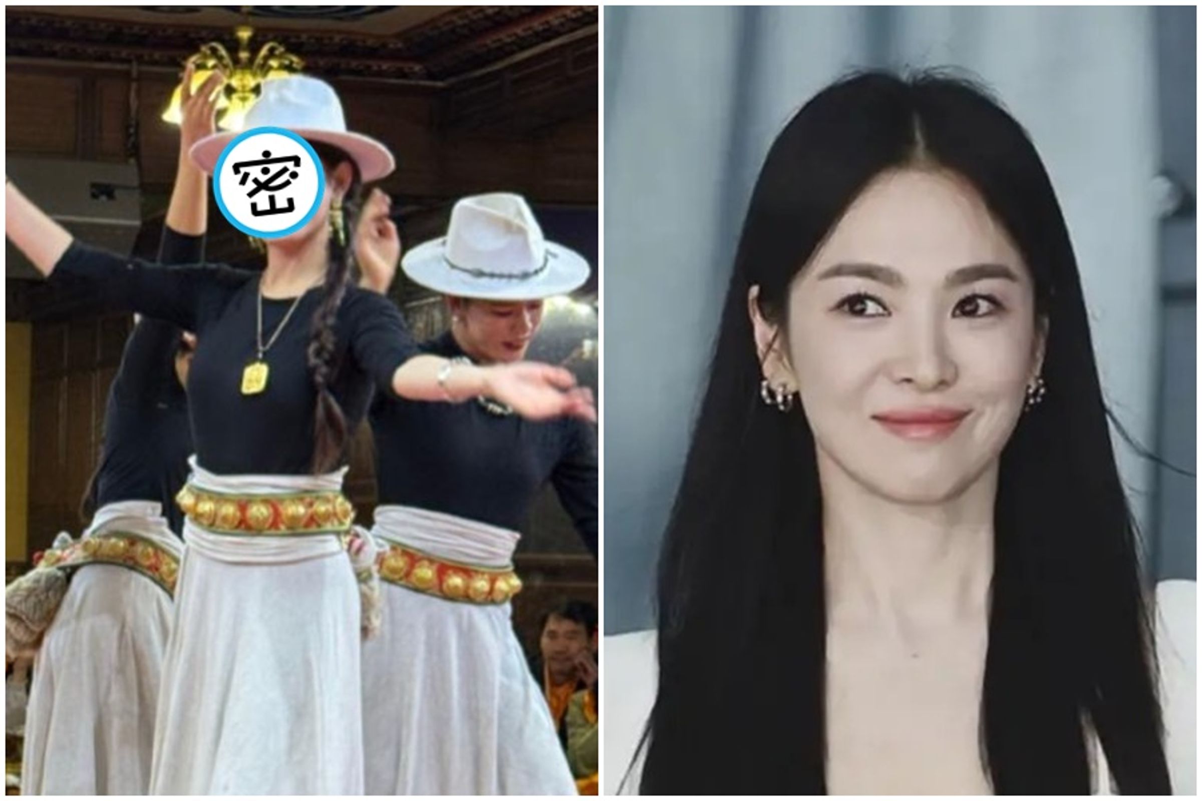 一名藏族女舞者因外貌神似南韓知名演員宋慧喬，一炮而紅，就連韓媒也大幅報導。（翻攝自宋慧喬IG／微博）