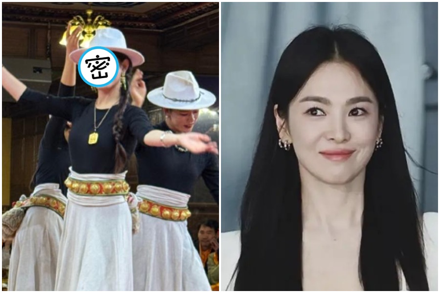 一名藏族女舞者因外貌神似南韓知名演員宋慧喬，一炮而紅，就連韓媒也大幅報導。（翻攝自宋慧喬IG／微博）