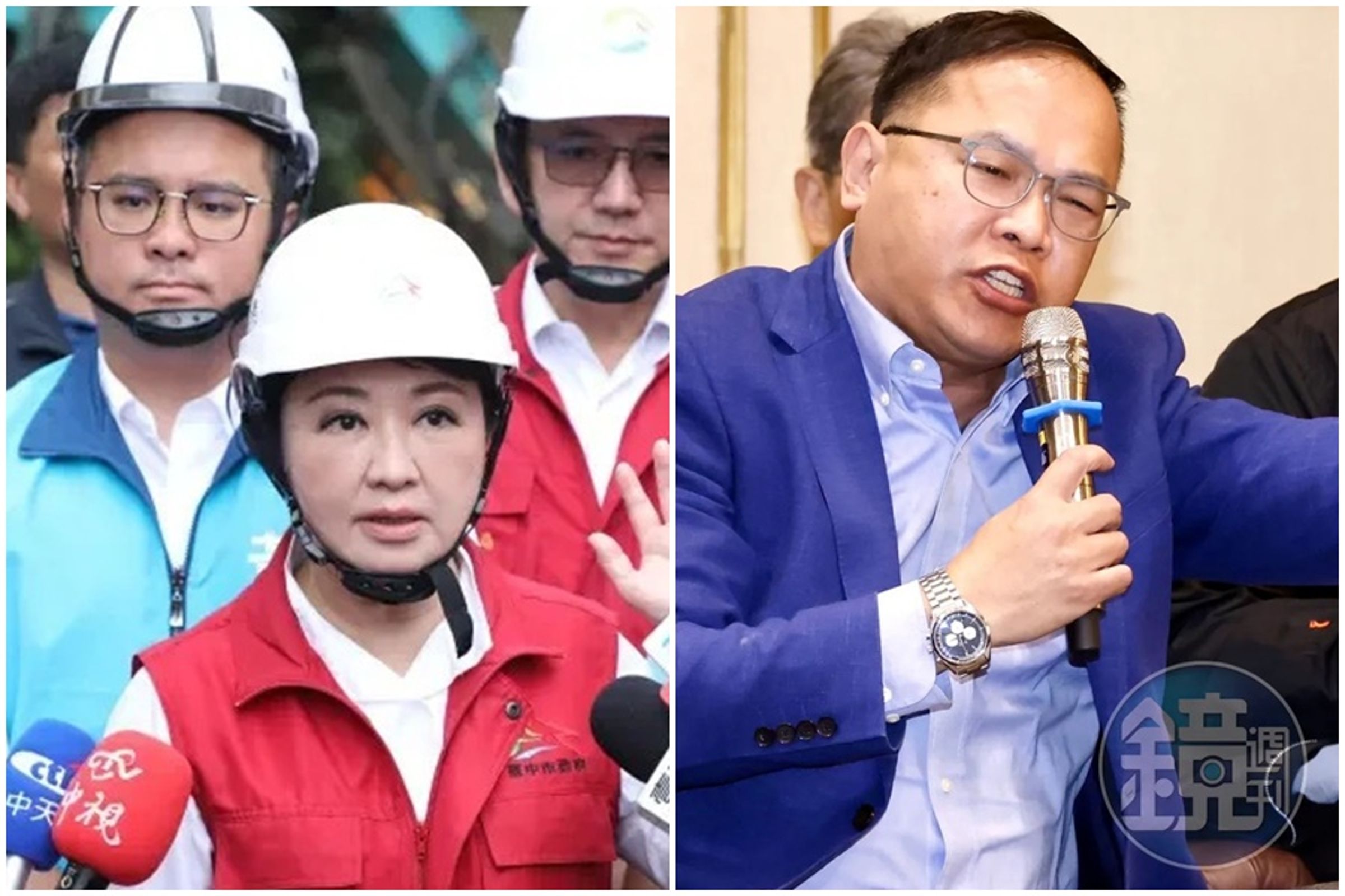綠委王義川特別嘲諷,台中市長盧秀燕日前勘災用的粉底液,慘遭網友圍剿炎上。(台中市政府堤供/本刊資料照)
