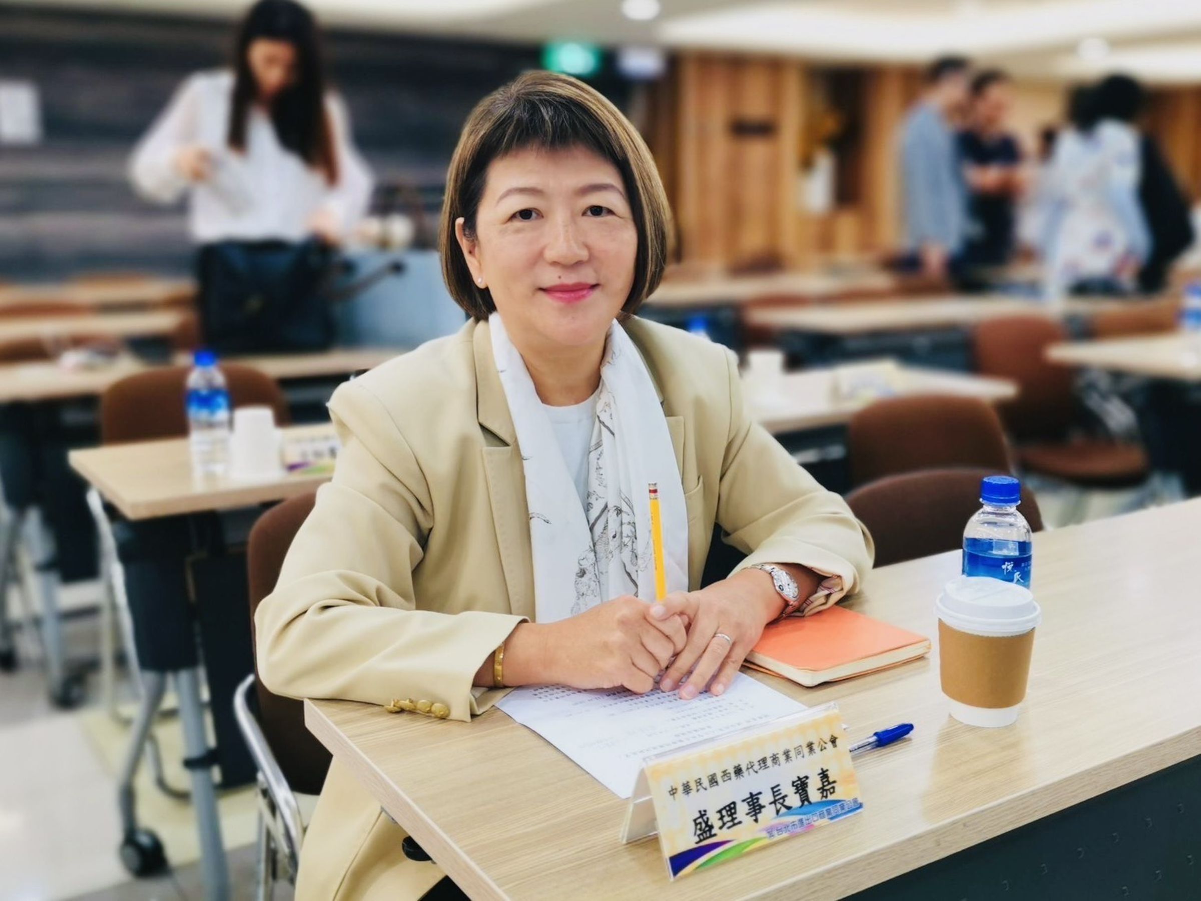 中華民國西藥代理同業公會理事長盛寶嘉籲擴編新藥與醫療科技預算。(盛寶嘉提供)