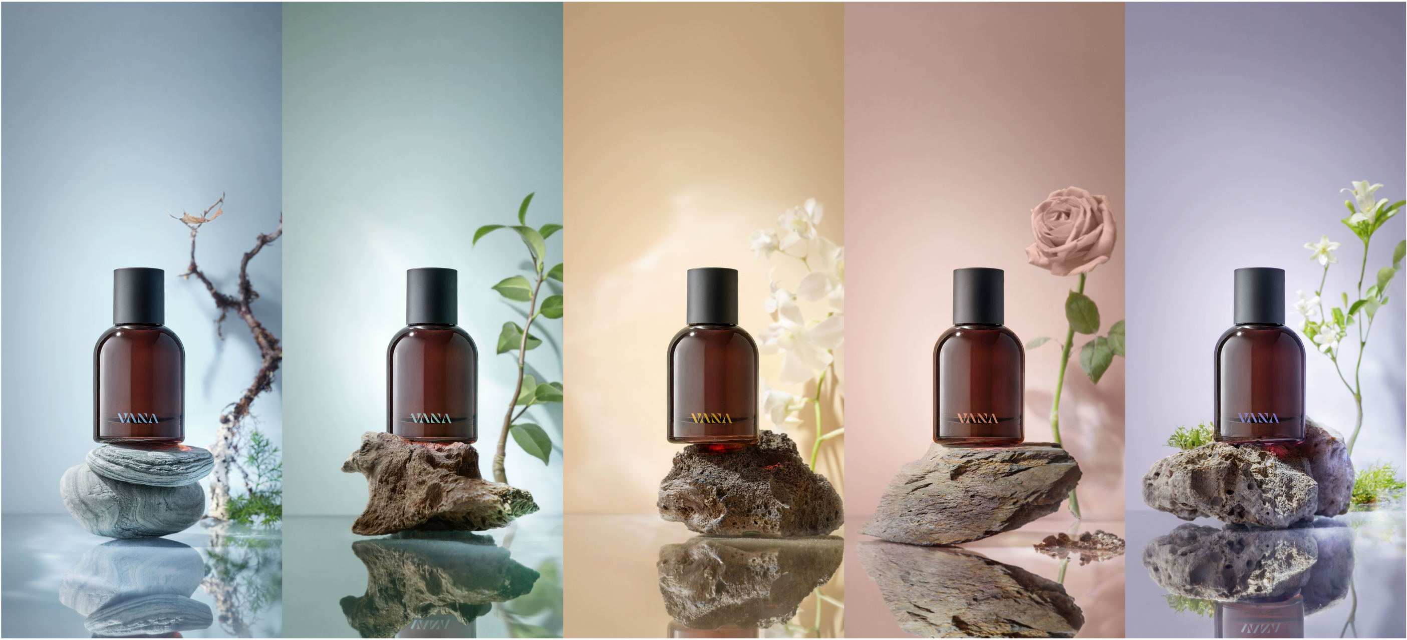VANA A Story to Spread故事系列同名淡香精共五種香味。各NT$1,880（VANA提供）