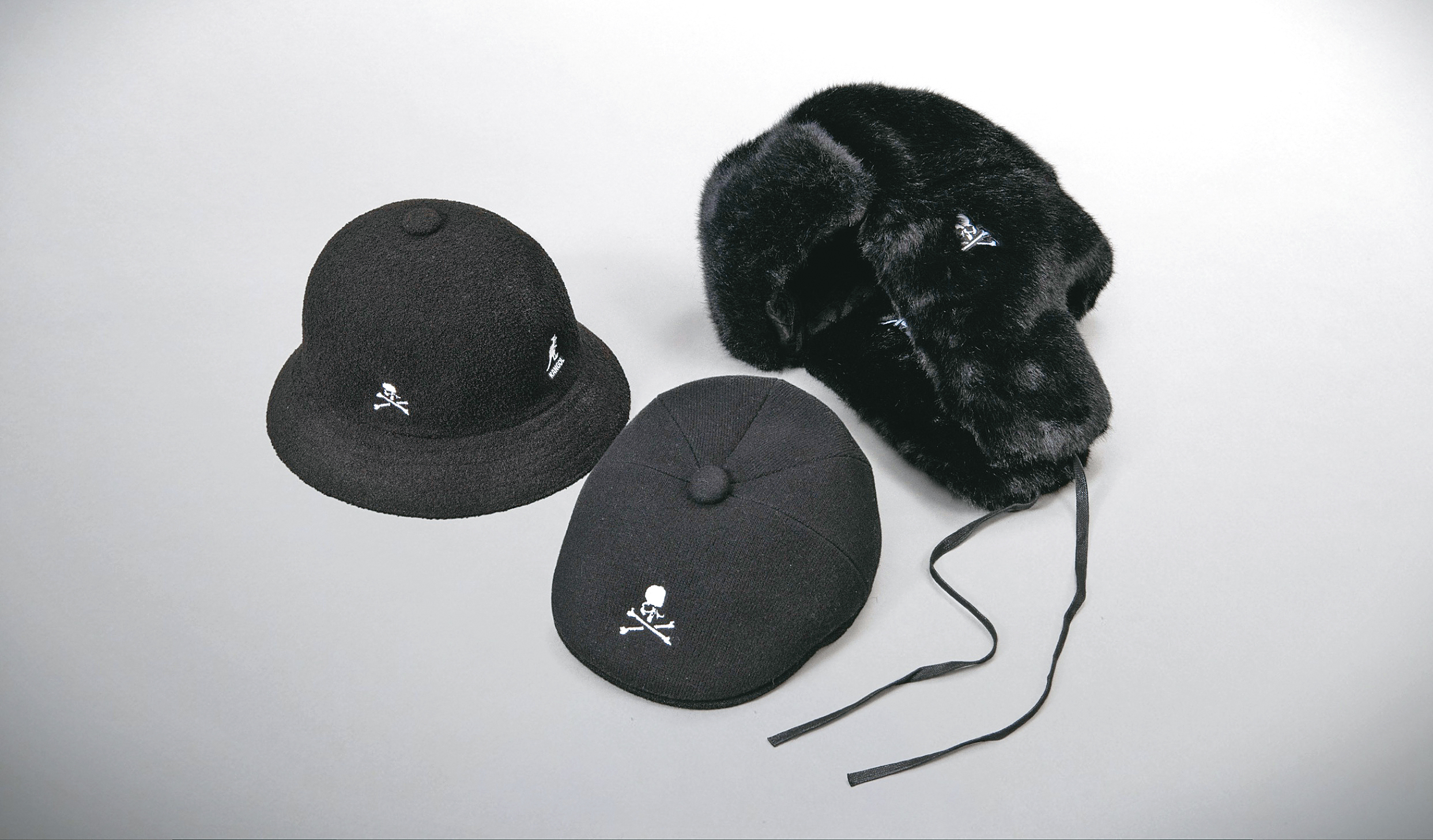 Kangol x Mastermind 2025限量聯名系列。各NT$3,680(俊嶽提供)