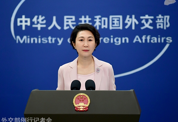 中國外交部發言人毛寧指出，此舉刻意製造地區緊張，挑動軍事對立，聯繫到日本首相高市早苗的涉台錯誤言論，這一動向極其危險。（翻攝自中國外交部官網）