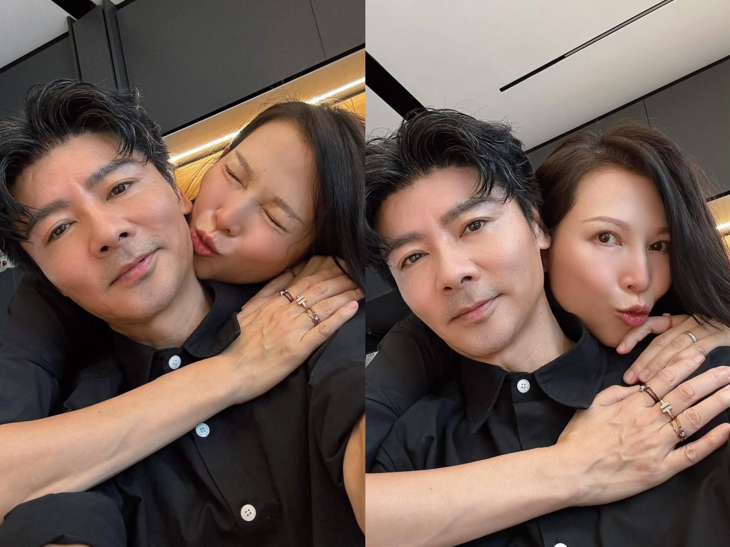 昨（19日）張晉52歲生日，蔡少芬在社交平台曬出兩人的甜蜜合照深情告白。（翻攝自IG @adachoi9800）