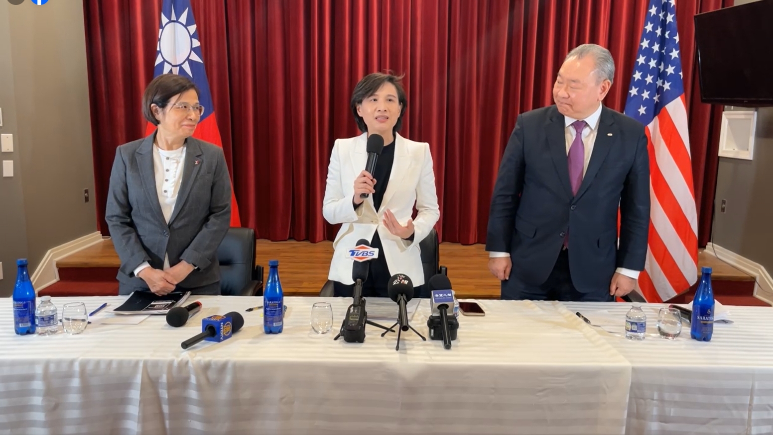 行政院副院長鄭麗君領軍完成台美關稅談判，確定台灣進口美國的稅率為15%不疊加。（翻攝自Taiwan in the US）