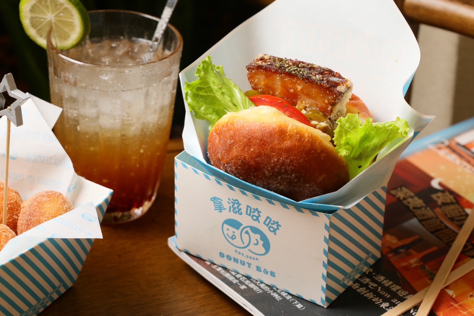 「拿滋咬咬 Donut B&B」顛覆多拿滋的甜點印象，結合台式小吃翻轉風味。