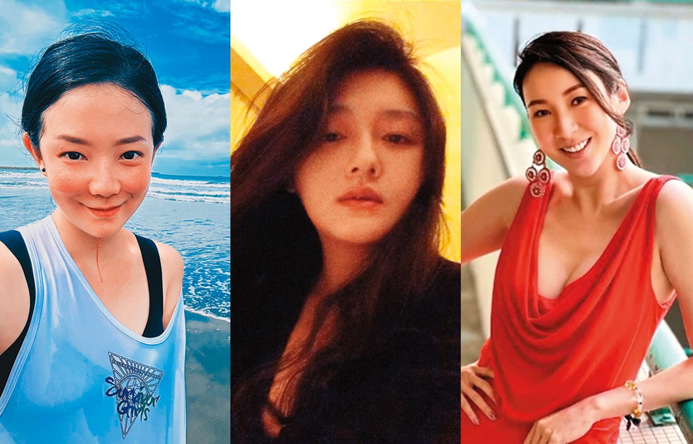 歐陽靖(左起)、大S、莊鍶敏的婚姻都因跨國出現問題告吹。(翻攝自歐陽靖、大S臉書、莊鍶敏IG)
