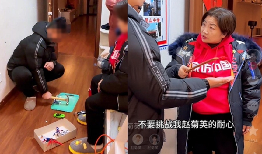 中國網紅自稱教育專家，主張高壓嚴格教育方式，引發網友痛批是霸凌式教育。（翻攝微博）